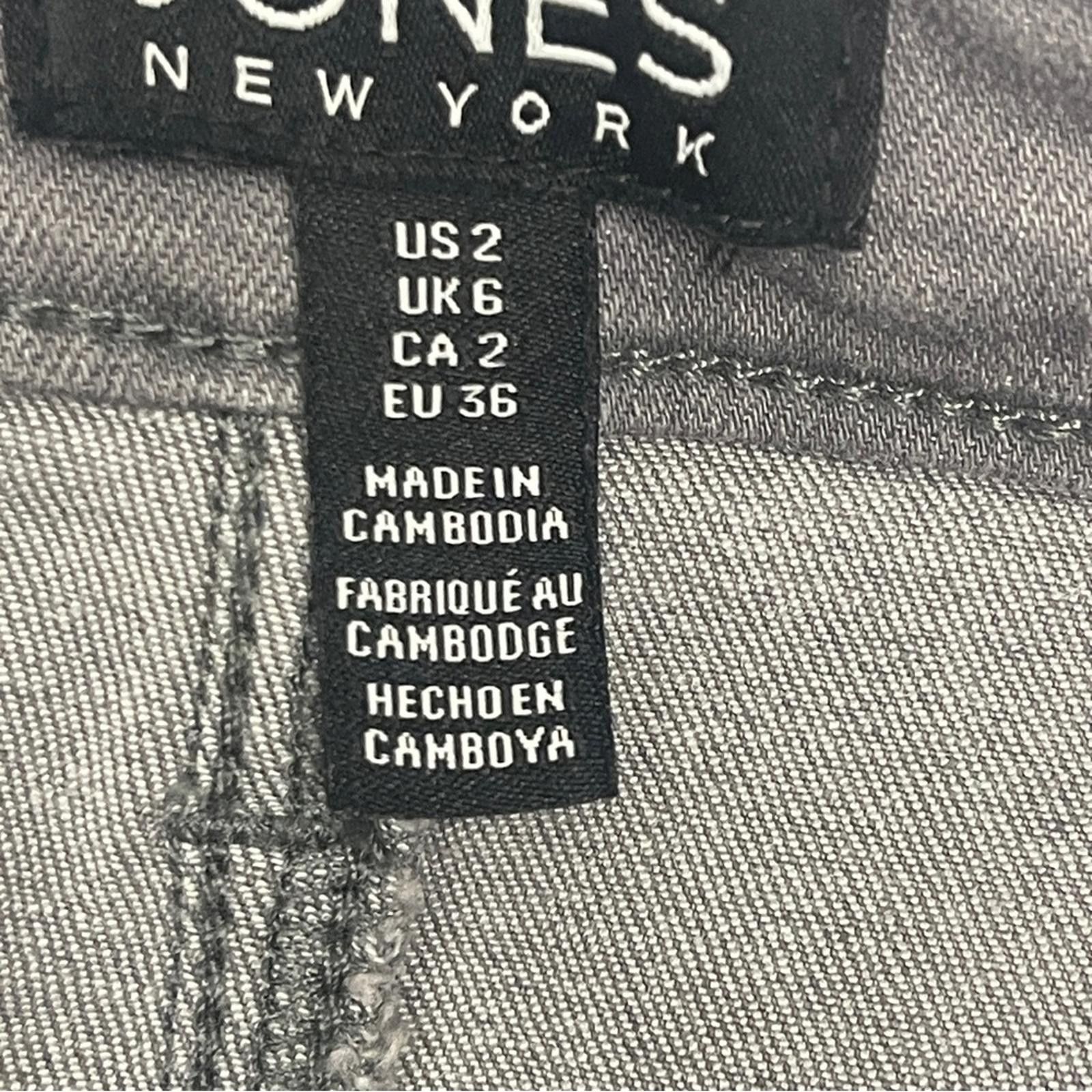 Jones New York Jones NY Luxe Women's Gray Straight Jeans size 2 NWT Size 26" / US 2 / IT 38 - 7 Thumbnail