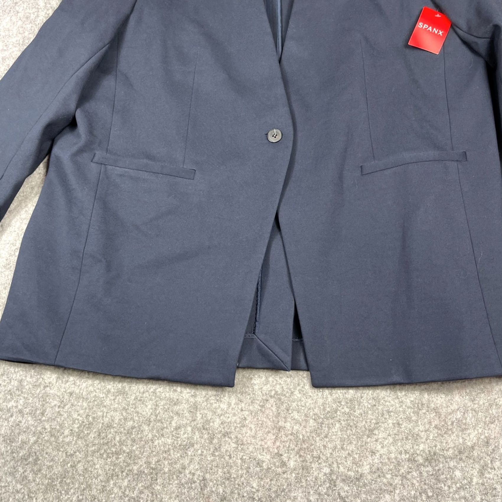 Spanx SPANX Women's The Perfect Oversized Blazer Blue Size 1X Size XL / US 12-14 / IT 48-50 - 2 Thumbnail