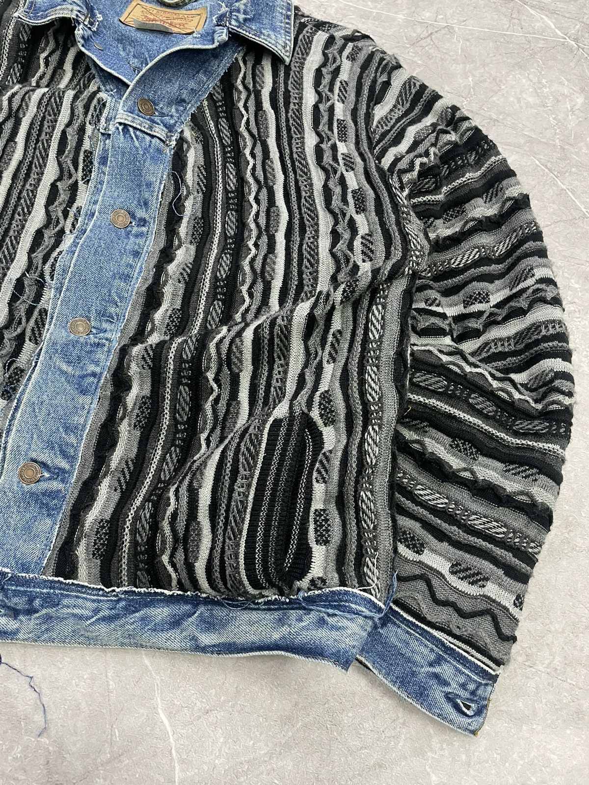 Coogi × Levi's REWORKED REVERSIBLE COOGI SWEATER X LEVIS JACKET Size US XL / EU 56 / 4 - 5 Thumbnail