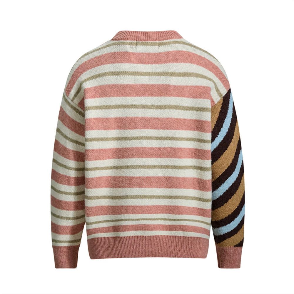 Vintage Hip-hop irregular men's casual knitted crew neck sweater Size US M / EU 48-50 / 2 - 2 Thumbnail