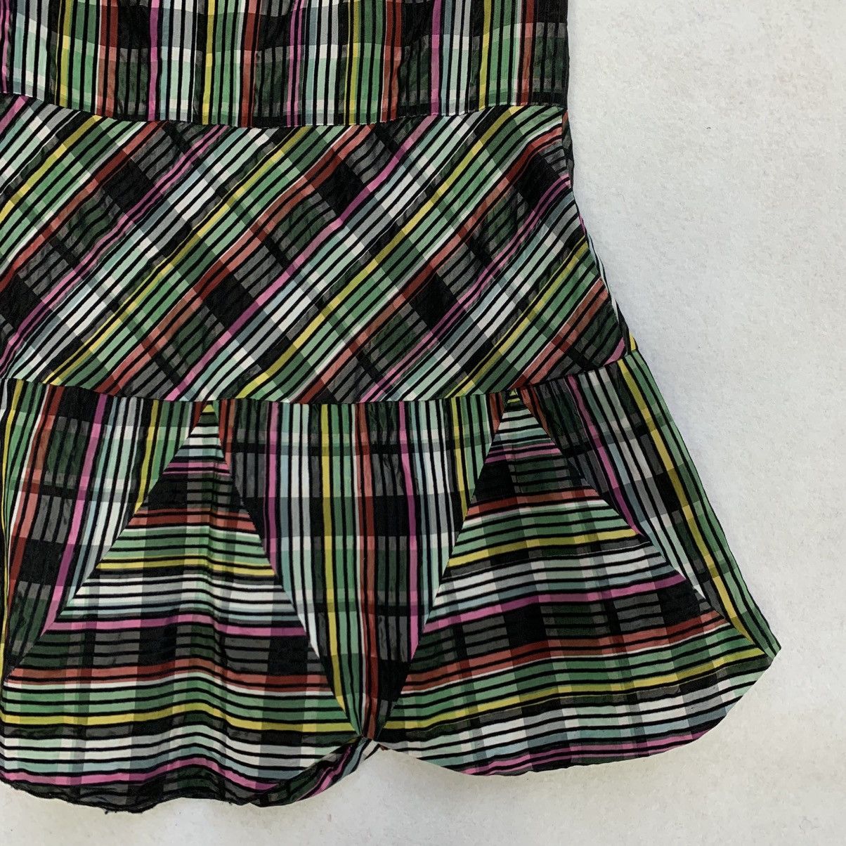 KEITAMARUYAMA Keita Maruyama AW2004-2005 Multicolor Striped Mermaid Skirt Size 26" / US 2 / IT 38 - 3 Thumbnail