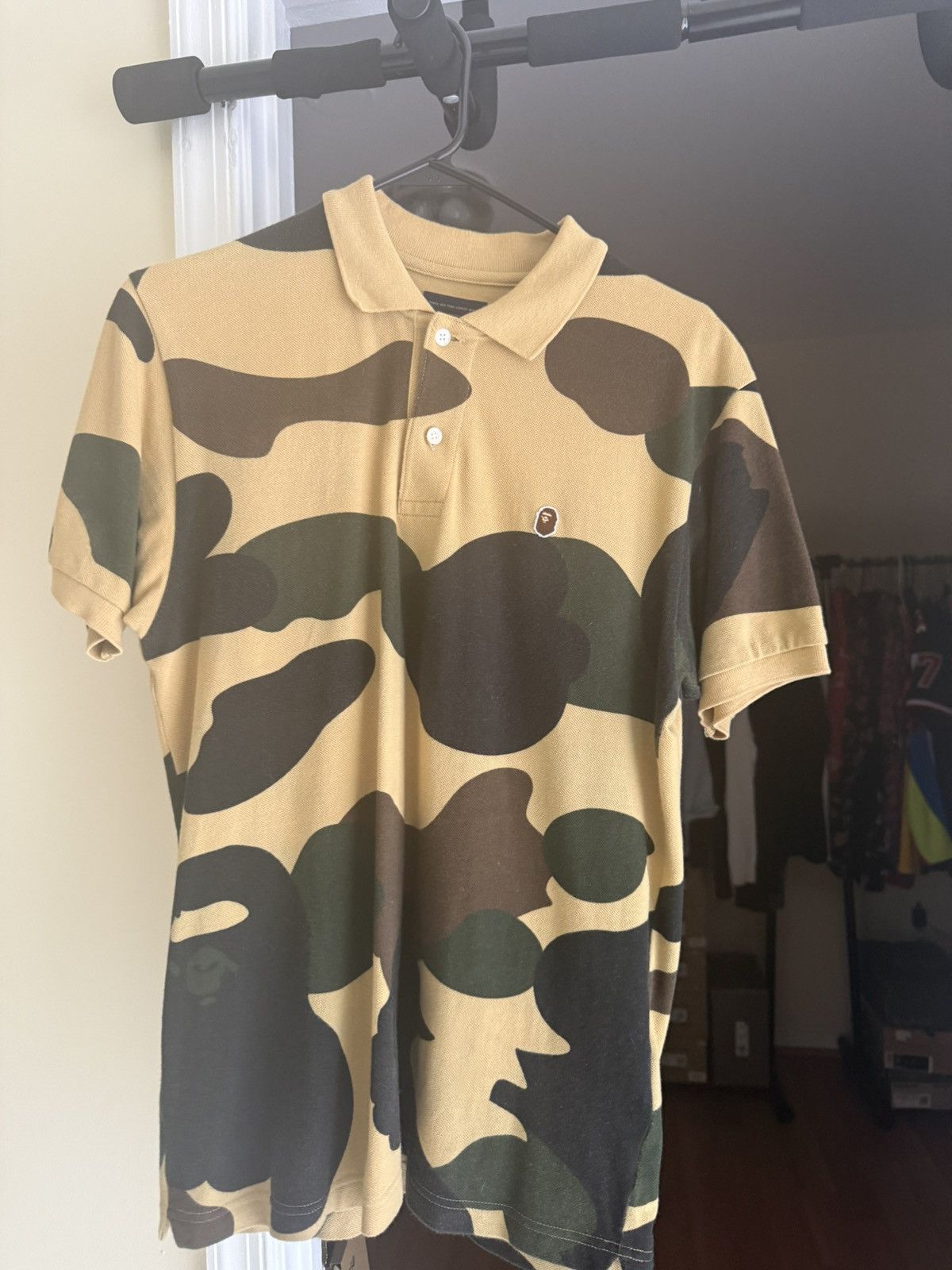 Bape Mix Camo Relaxed Side Shark Polo | Grailed