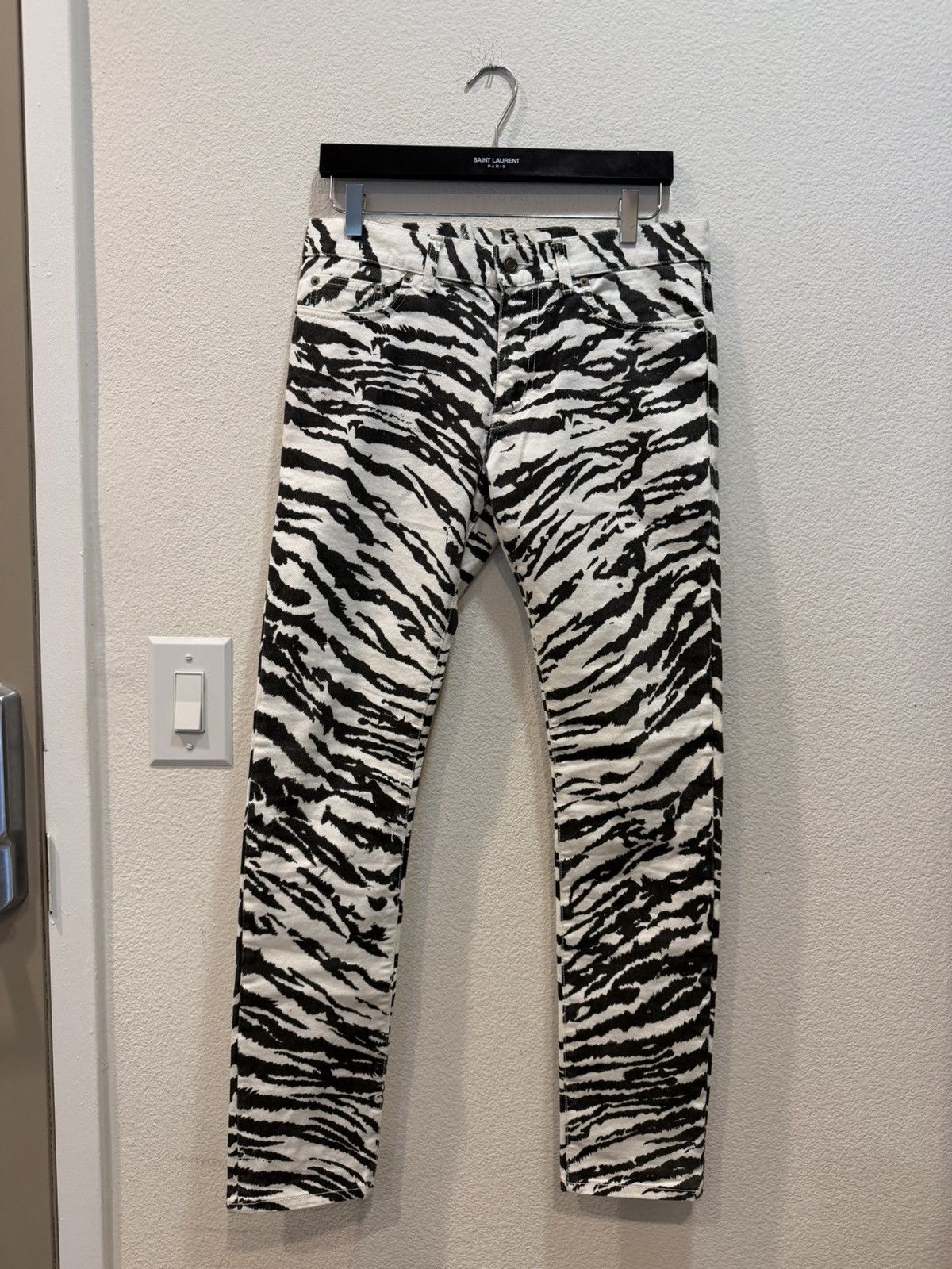 Saint Laurent Paris SS14 Tiger D02 Denim Jeans 30 Size US 31 - 1 Thumbnail