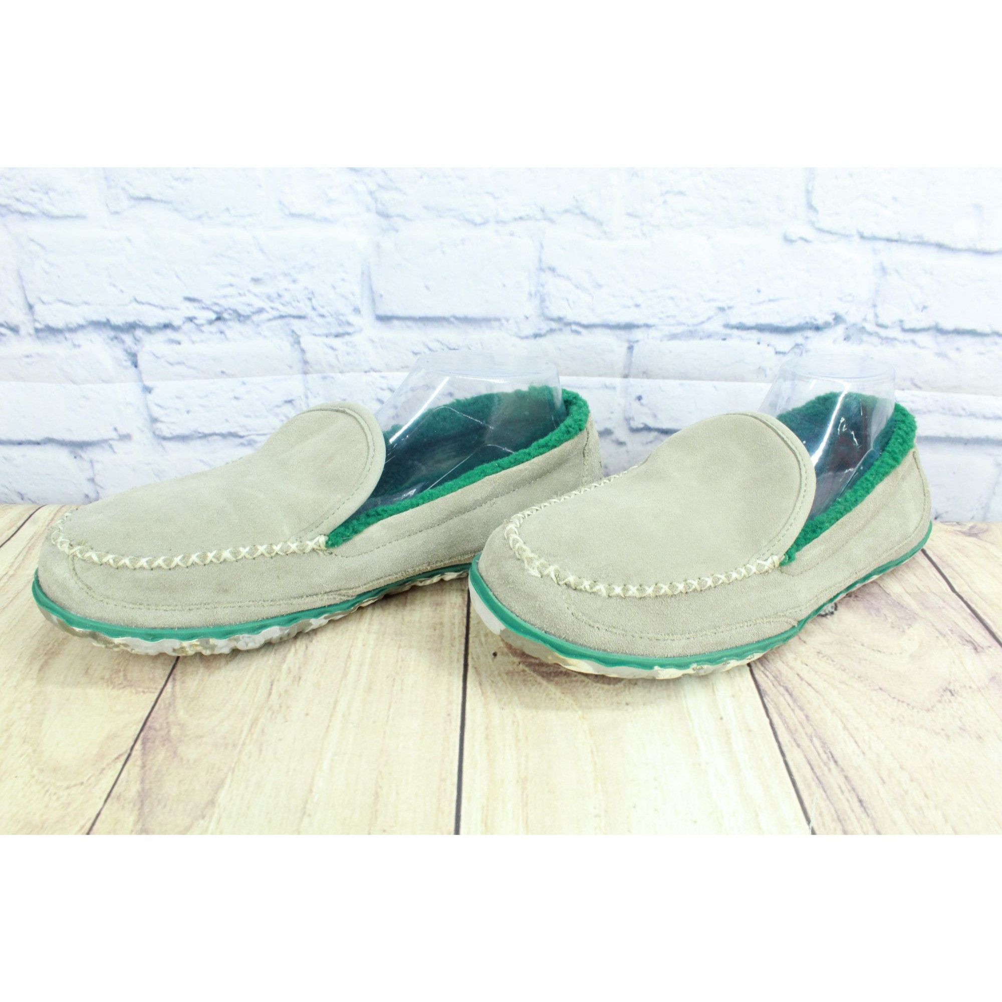L.L. Bean LL Bean Gray Suede Fleece Lined Moc Slippers Size US 9 / EU 42 - 2 Thumbnail