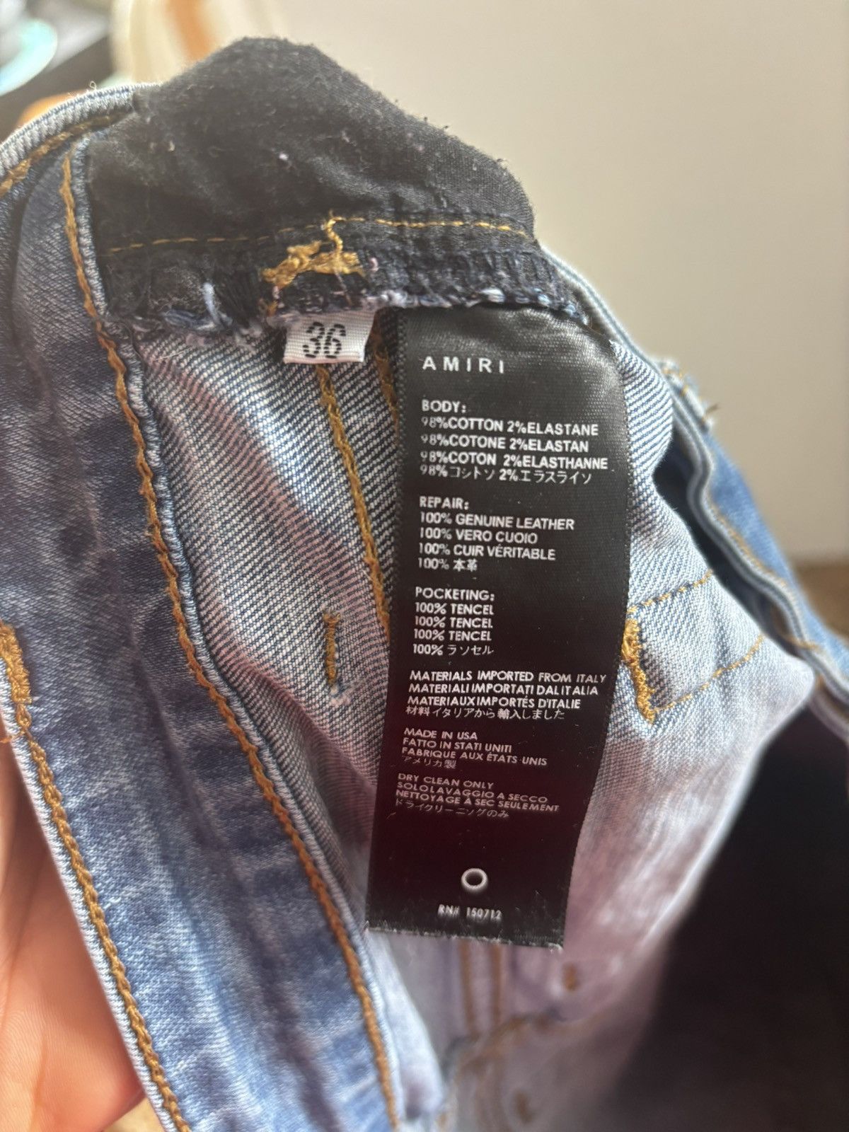 Amiri Amiri size 36 ribbed patches Size US 36 / EU 52 - 4 Thumbnail