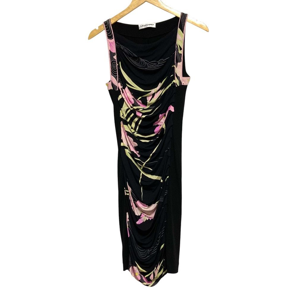 Other Other LEONARD PARIS Flower Print Silk Dress Textile Dresses DUTY FREE for USA Size ONE SIZE - 1 Thumbnail
