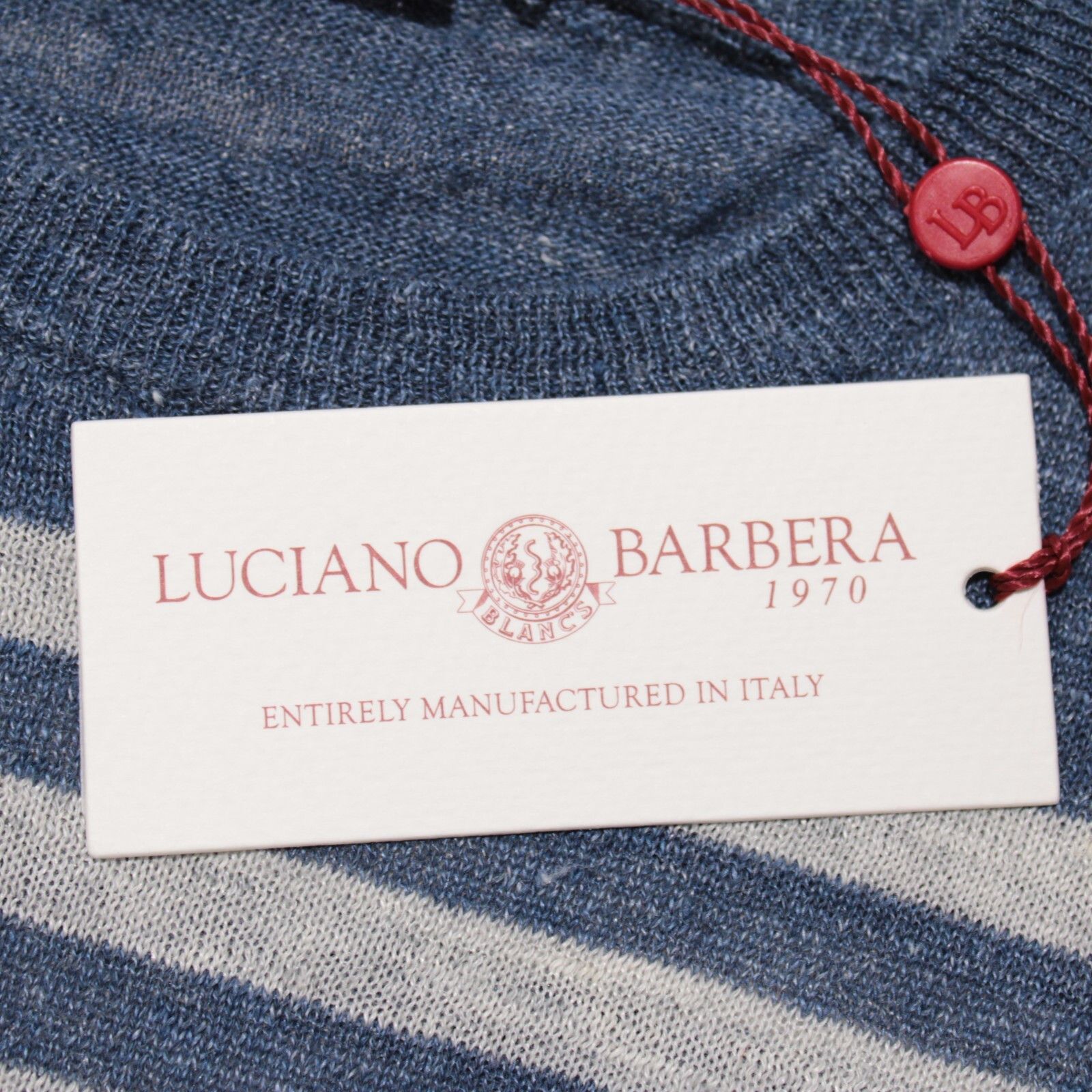 Luciano Barbera Luciano Barbera Sweater Size US M in Blue Size US M / EU 48-50 / 2 - 2 Thumbnail