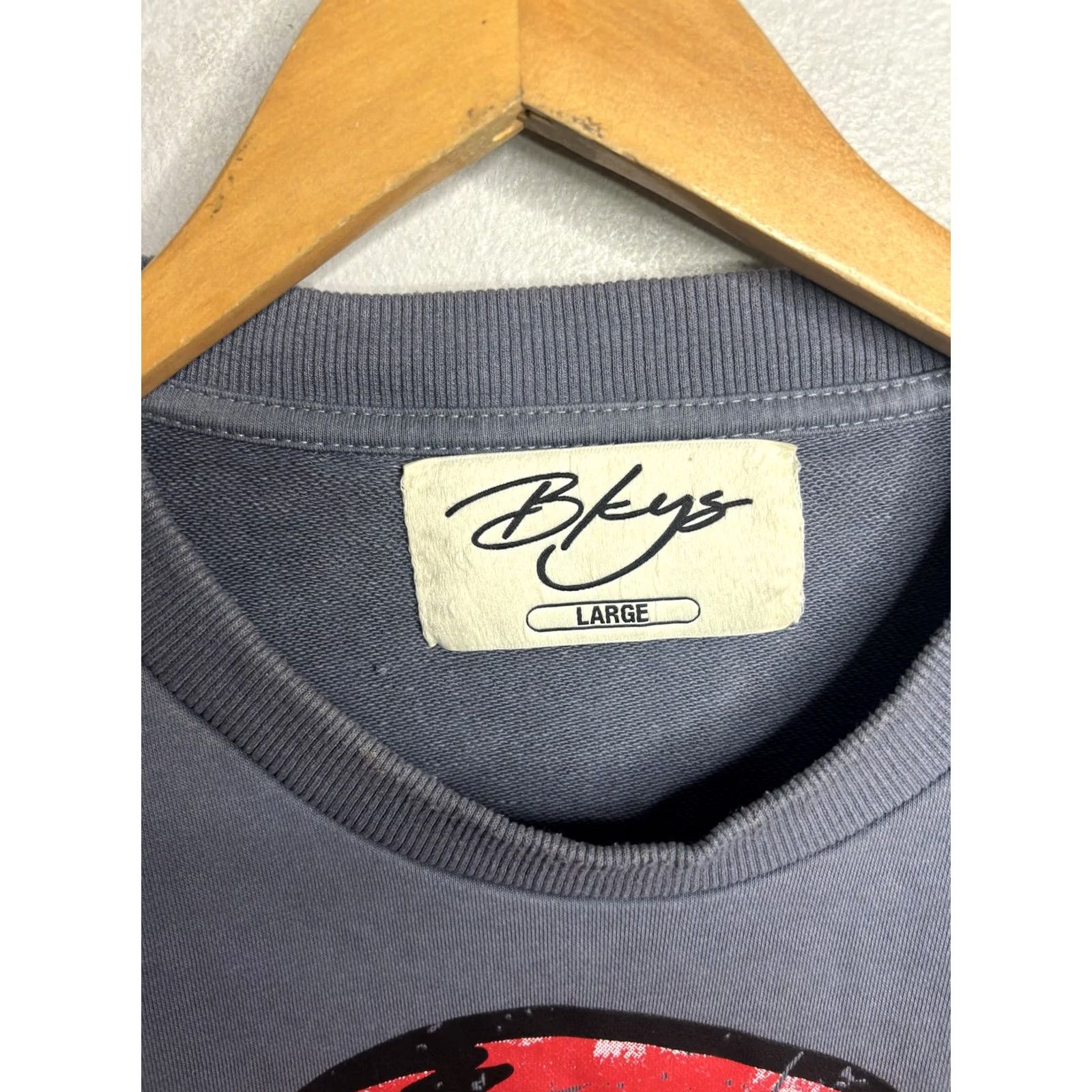 Vintage Bkeys Shirt Mens Large Gray Long Sleeve Devil Graphic Distressed Raw Hem Grunge Size US L / EU 52-54 / 3 - 5 Thumbnail