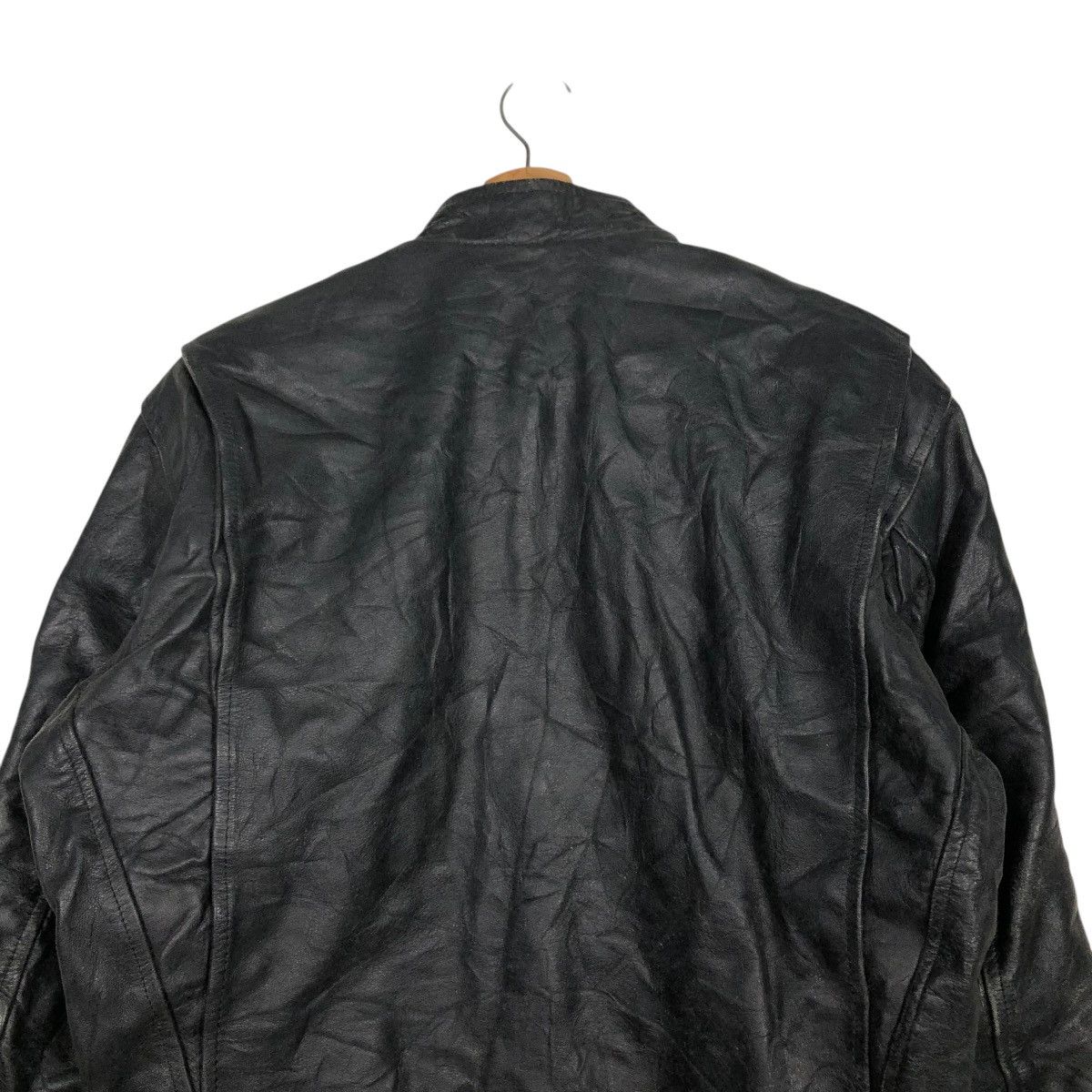 Japanese Brand 🔥VINTAGE BIKER LEATHER JACKET UNBRANDED ISSEY MIYAKE Size US M / EU 48-50 / 2 - 11 Thumbnail