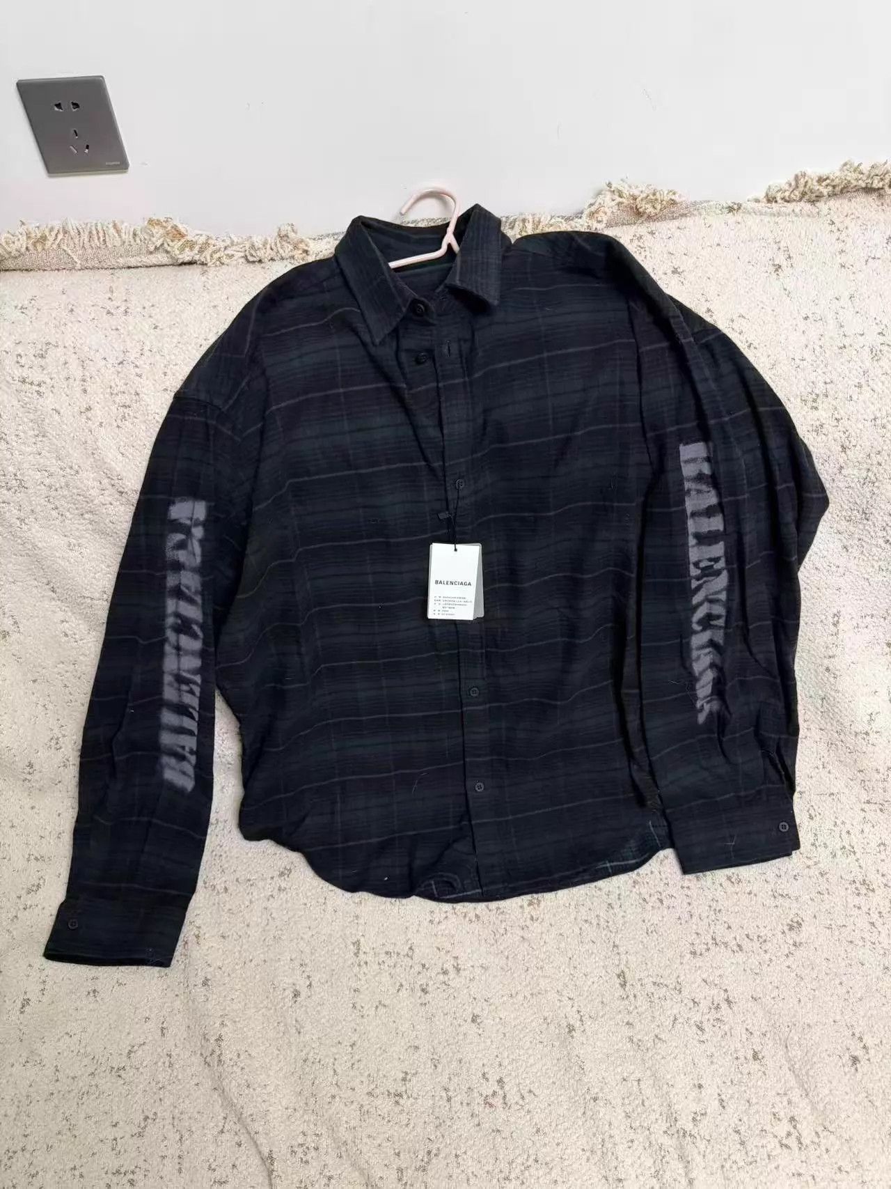 Balenciaga Balenciaga Jpn Excl Phantom Check Flannel XXS Oversized Size US XXS / EU 40 - 1 Thumbnail