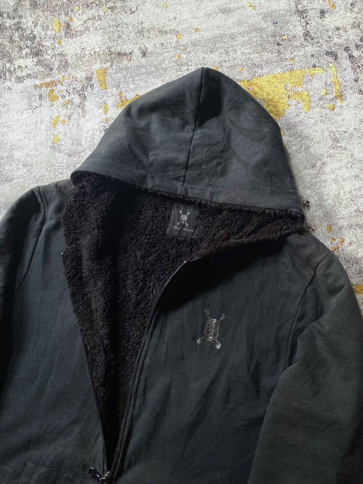 If Six Was Nine Crazy Faded Roen Gliter Skull Hoodie Ifsix Lgb Style Size US L / EU 52-54 / 3 - 4 Thumbnail