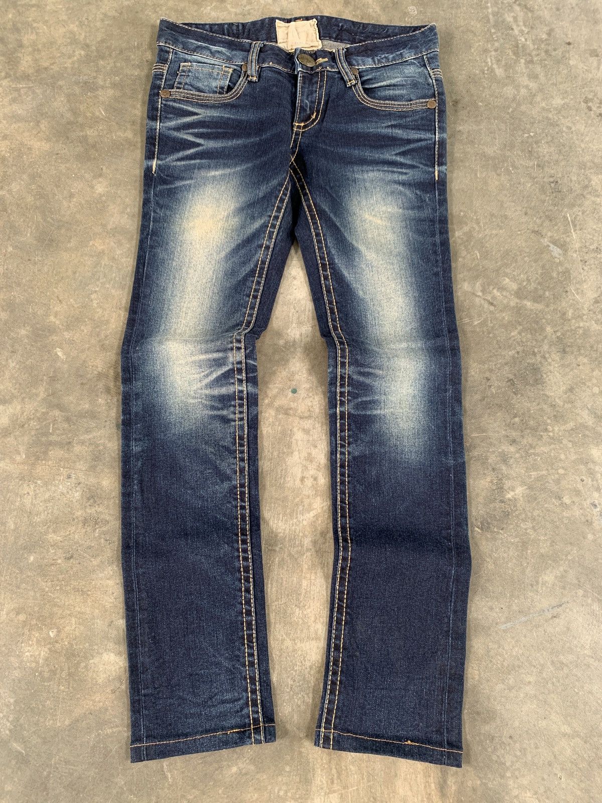 Japanese Brand Lolita whiskered fade skinny jeans vkei style Size 30" / US 8 / IT 44 - 1 Thumbnail