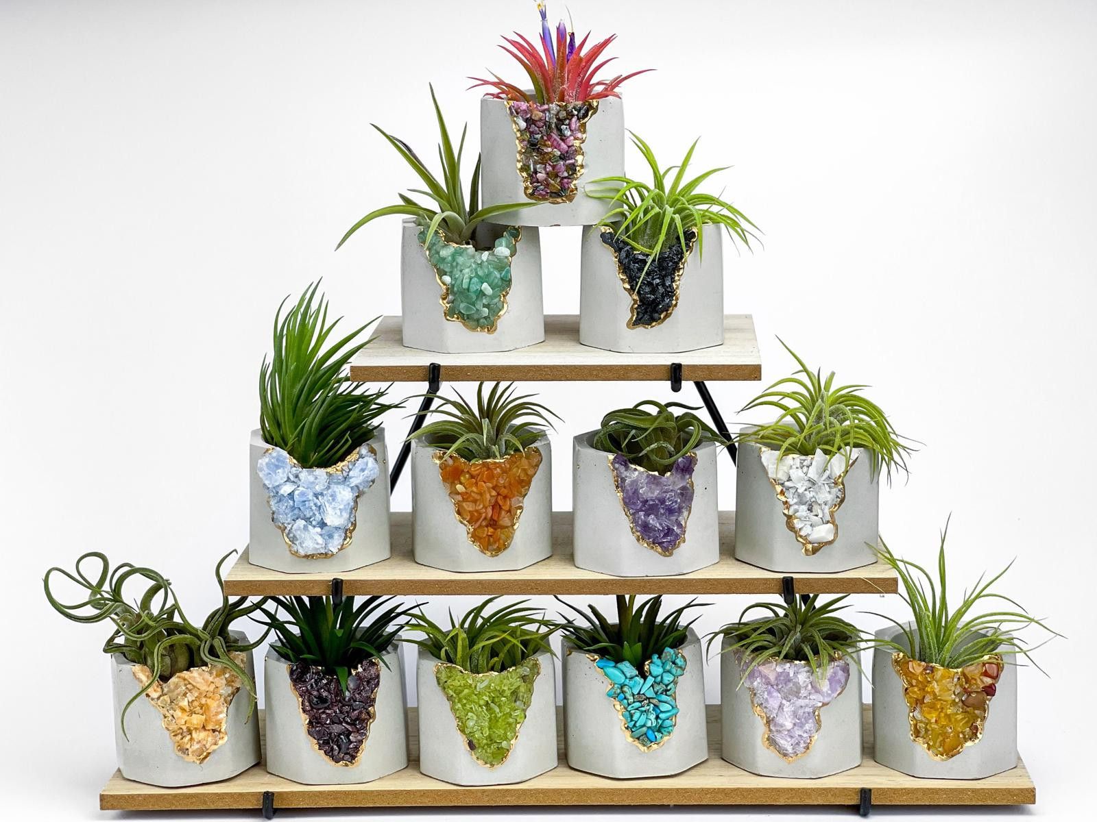 Other Clear Quartz Crystal Planter Small Succulent Pot tillandsia Size ONE SIZE - 8 Thumbnail