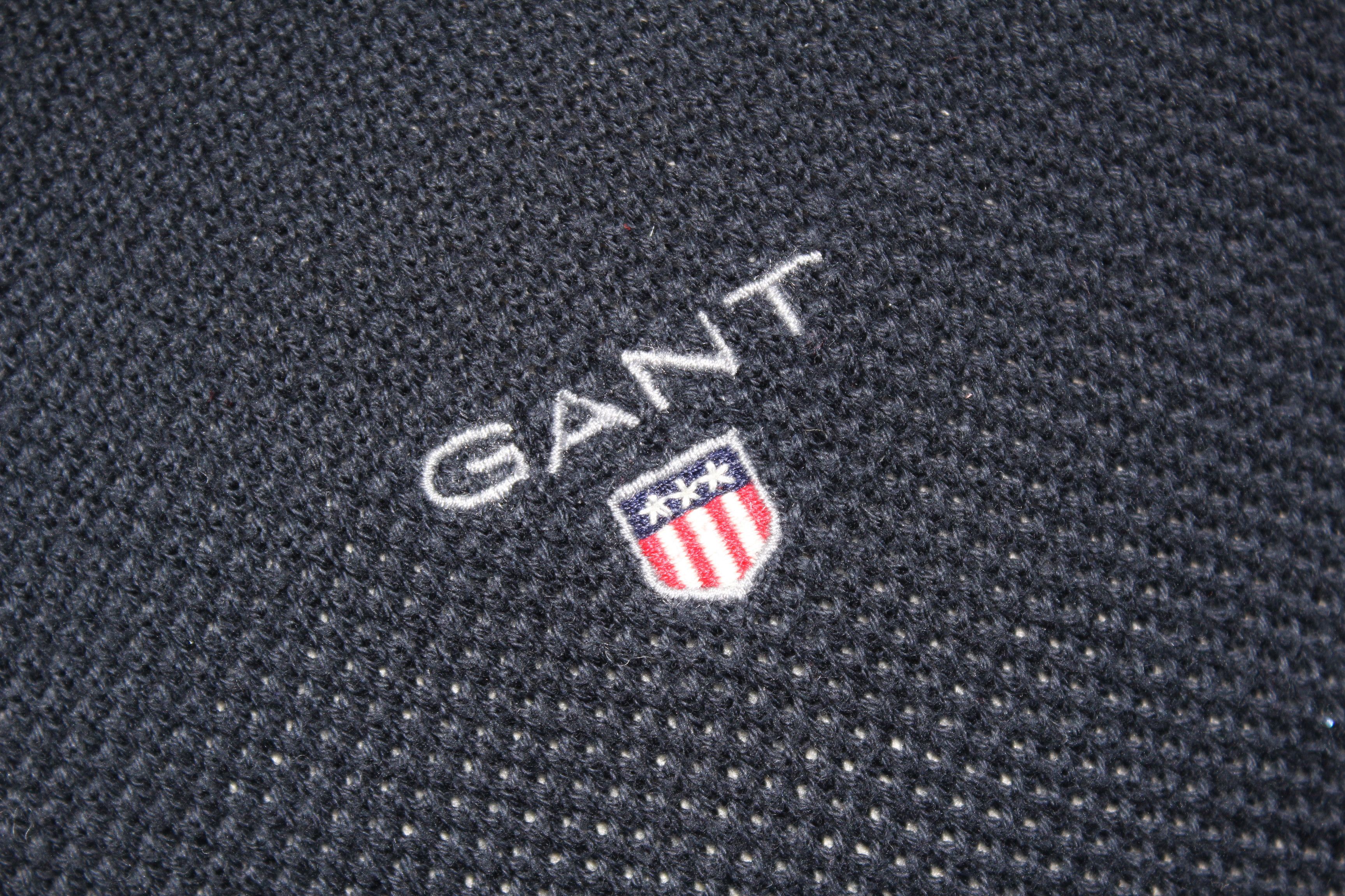 Gant Men's Gant Zip Neck Blue Cotton Jumper Size M Size US M / EU 48-50 / 2 - 3 Thumbnail