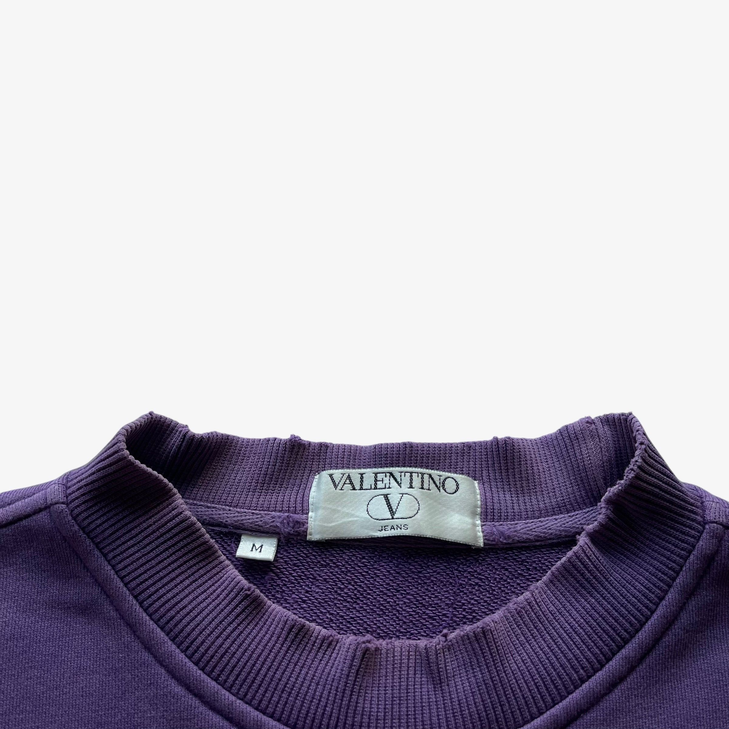 Valentino Vintage 90s Women's Valentino Spell Out Sweatshirt Size M / US 6-8 / IT 42-44 - 2 Thumbnail