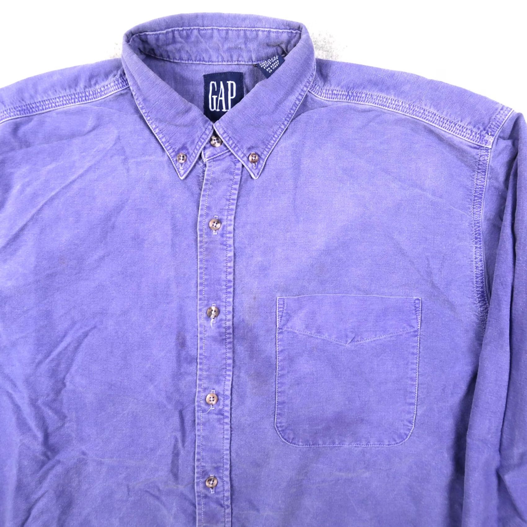 Gap VINTAGE Gap Work Shirt Men L Large Purple Cotton Long Sleeve Button-Up Size US L / EU 52-54 / 3 - 3 Thumbnail