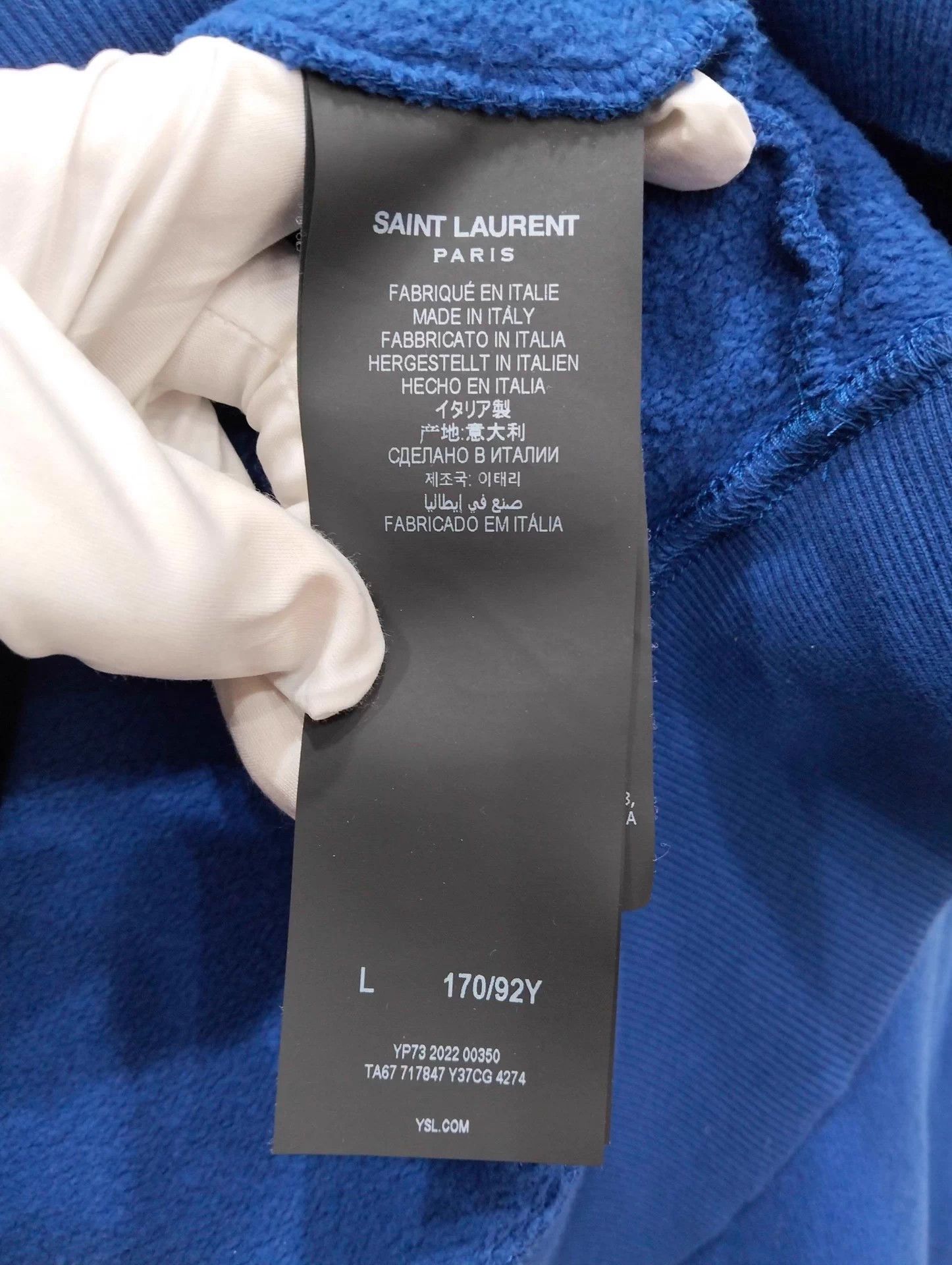Saint Laurent Paris YSL Sweatshirt L Size US L / EU 52-54 / 3 - 4 Thumbnail