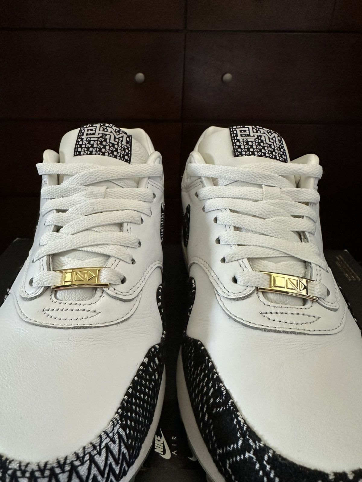 Nike Air Max 1 BHM QS White Black-Metallic Gold