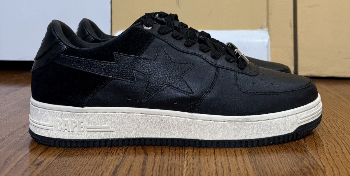Bape Bapesta Low 'Black' 1G70191042 Men’s Size 12 Damaged Box lid Size US 12 / EU 45 - 1 Thumbnail