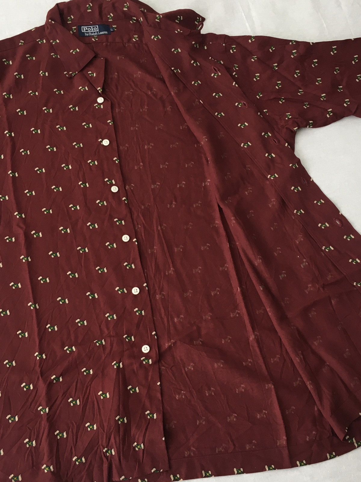 Polo Ralph Lauren Vintage Polo Ralph Lauren Atomic Dog Motif Polynosic Shirts Size US L / EU 52-54 / 3 - 13 Thumbnail