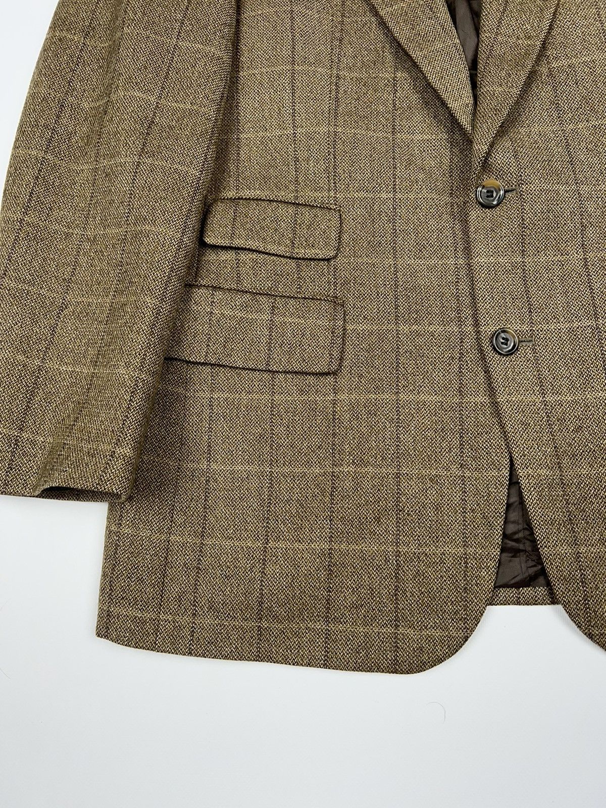 Vintage × Yves Saint Laurent Yves Saint Laurent Wool Blazer Brown Jacket Size 44R - 8 Thumbnail