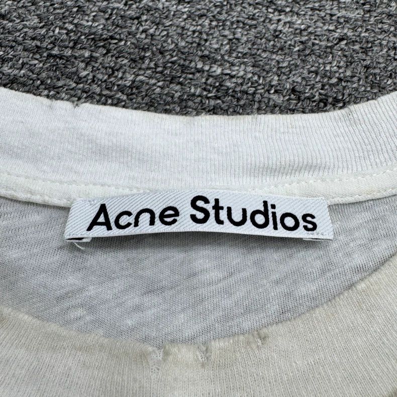 Acne Studios Acne Studios A white lettered distressed top Size US XS / EU 42 / 0 - 3 Thumbnail