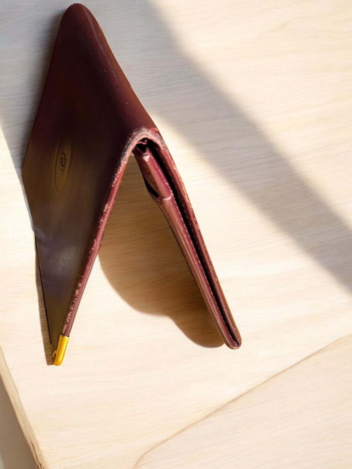 Cartier Cartier Long Wallet Logo Leather Wine Red Brown Women's Size ONE SIZE - 6 Thumbnail