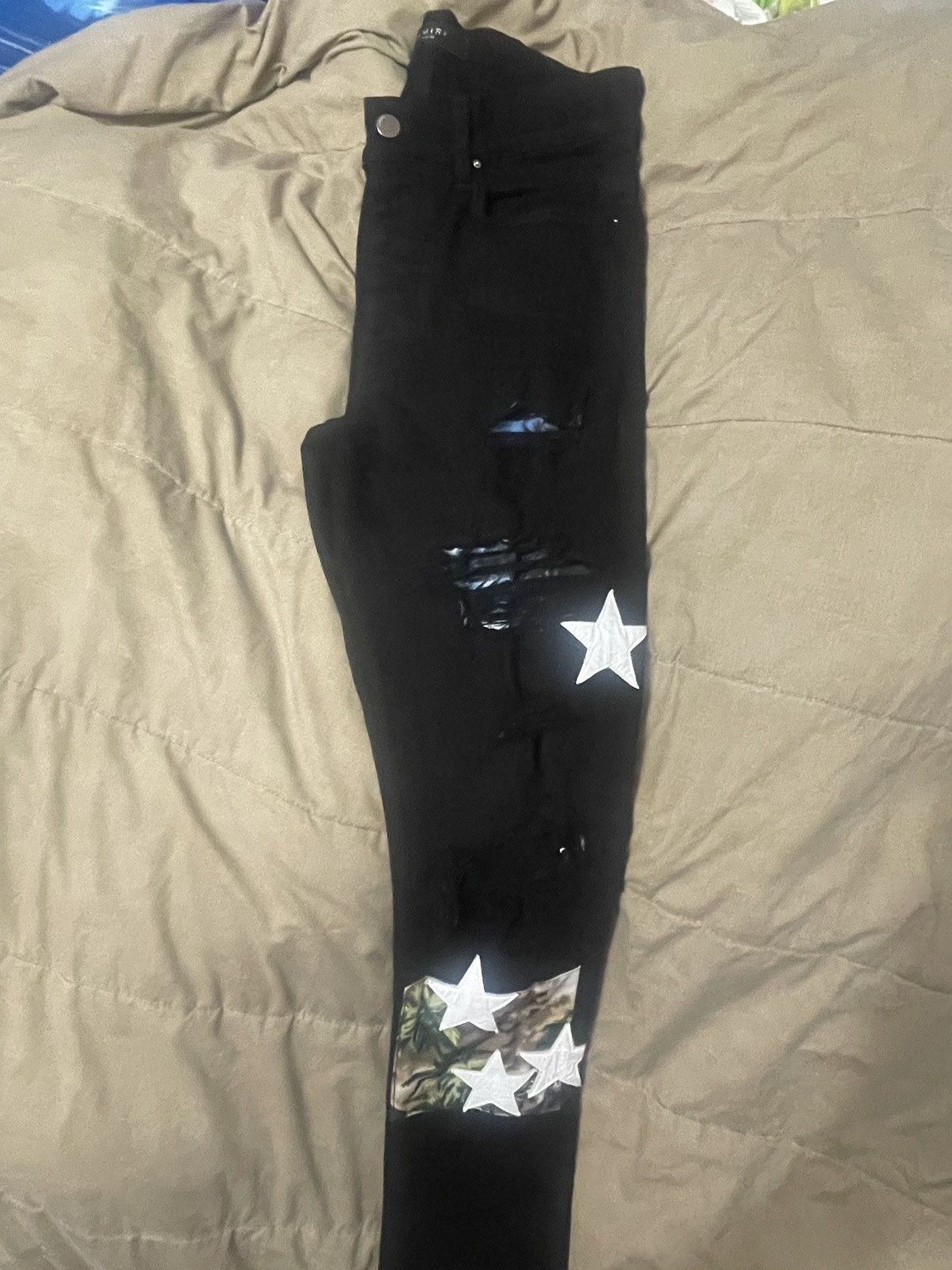Amiri Amiri Camo Patch Star Skinny Jeans Size US 32 / EU 48 - 10 Thumbnail