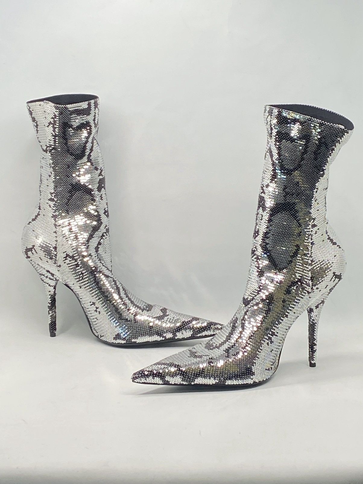 Balenciaga Balenciaga Knife Sequin High Heel Sock Booties size 38.5 Size US 8.5 / IT 38.5 - 7 Thumbnail