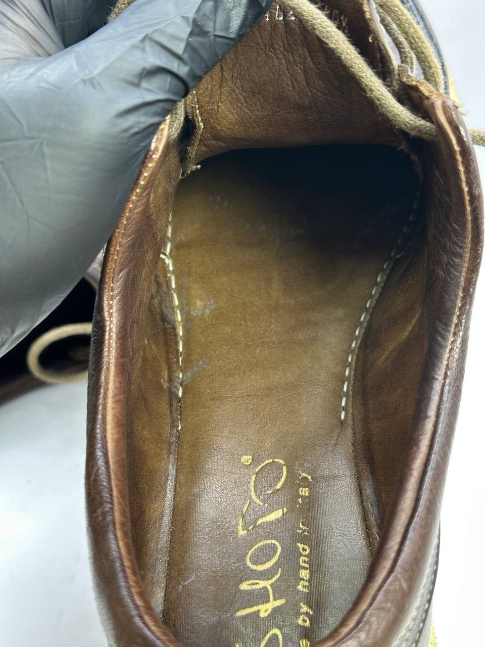 Shoto SHOTO Handmade Leather Shoes Brown Crepe Sole Made in Italy Size US 7.5 / EU 40-41 - 7 Thumbnail
