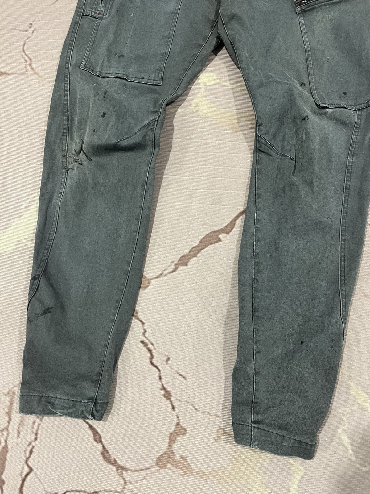 Japanese Brand Genba Xebec Work Pants Distressed Cargo Utility Size US 33 - 3 Thumbnail