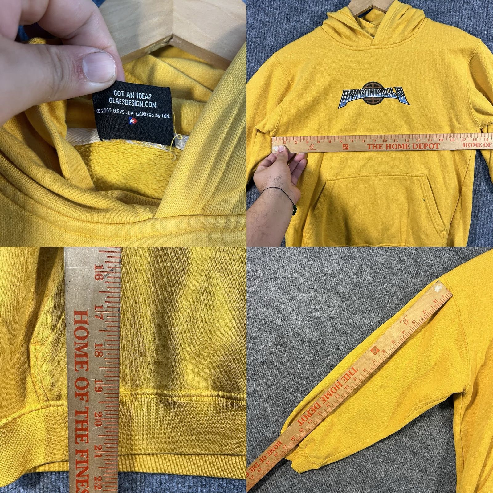 Vintage VINTAGE Dragon Ball Z Hoodie Goku Super Saiyan Anime Size S Yellow RARE Size US S / EU 44-46 / 1 - 8 Thumbnail