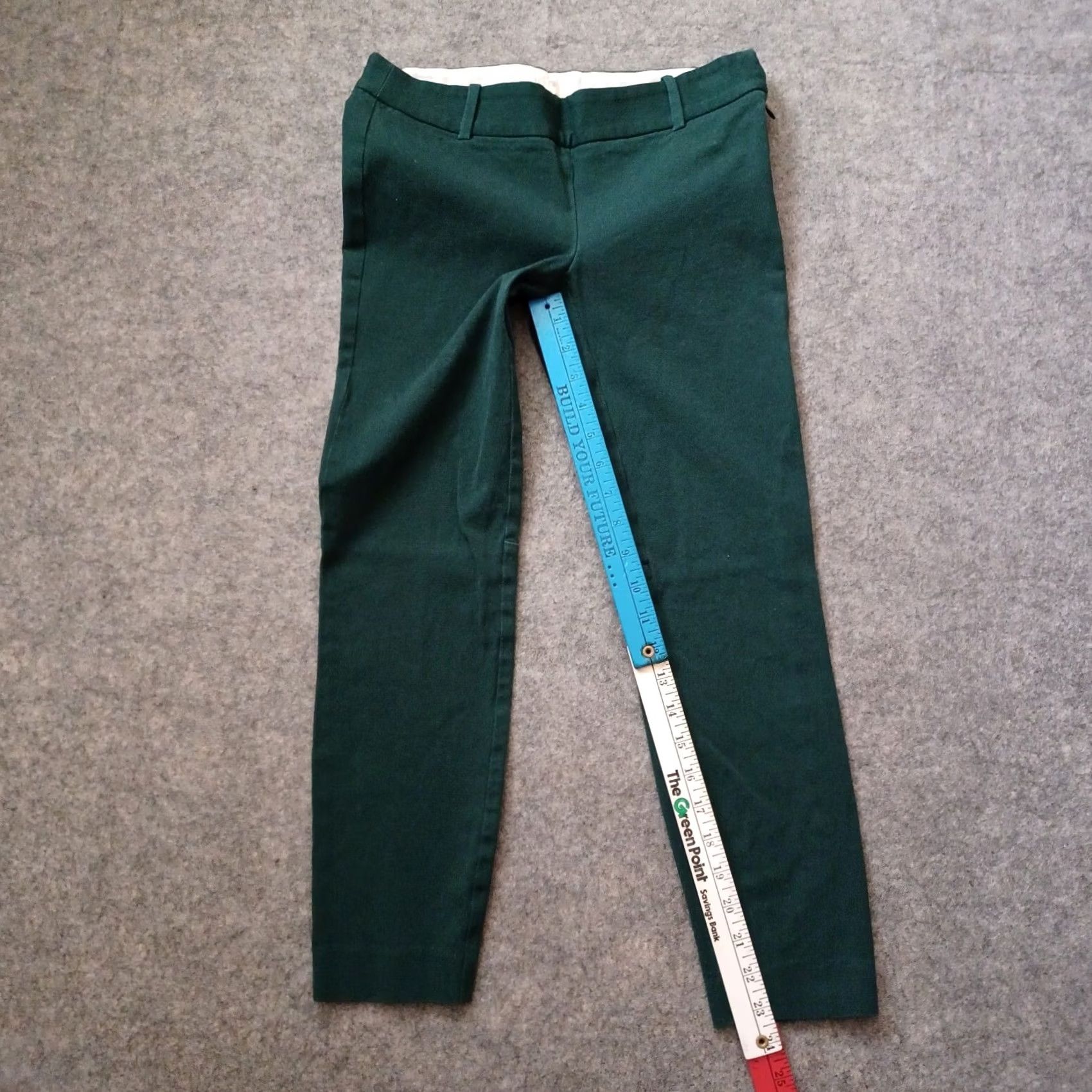 J.Crew J.CREW Pants Womens 00 Black Green Pockets Chino Ankle Straight Side Zip Shirt (adapted: but ensure only original words) Size 24" / US 00 / IT 34 - 2 Thumbnail