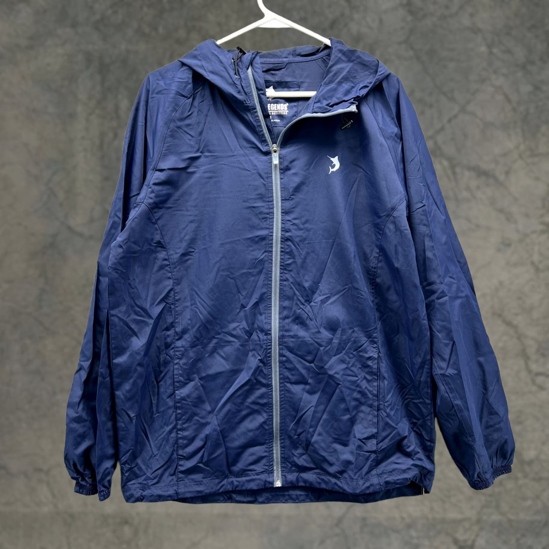 Vintage Reel Legends Jacket Mens M Blue Hooded Full Zip Windbreaker Fishing Size US M / EU 48-50 / 2 - 1 Thumbnail