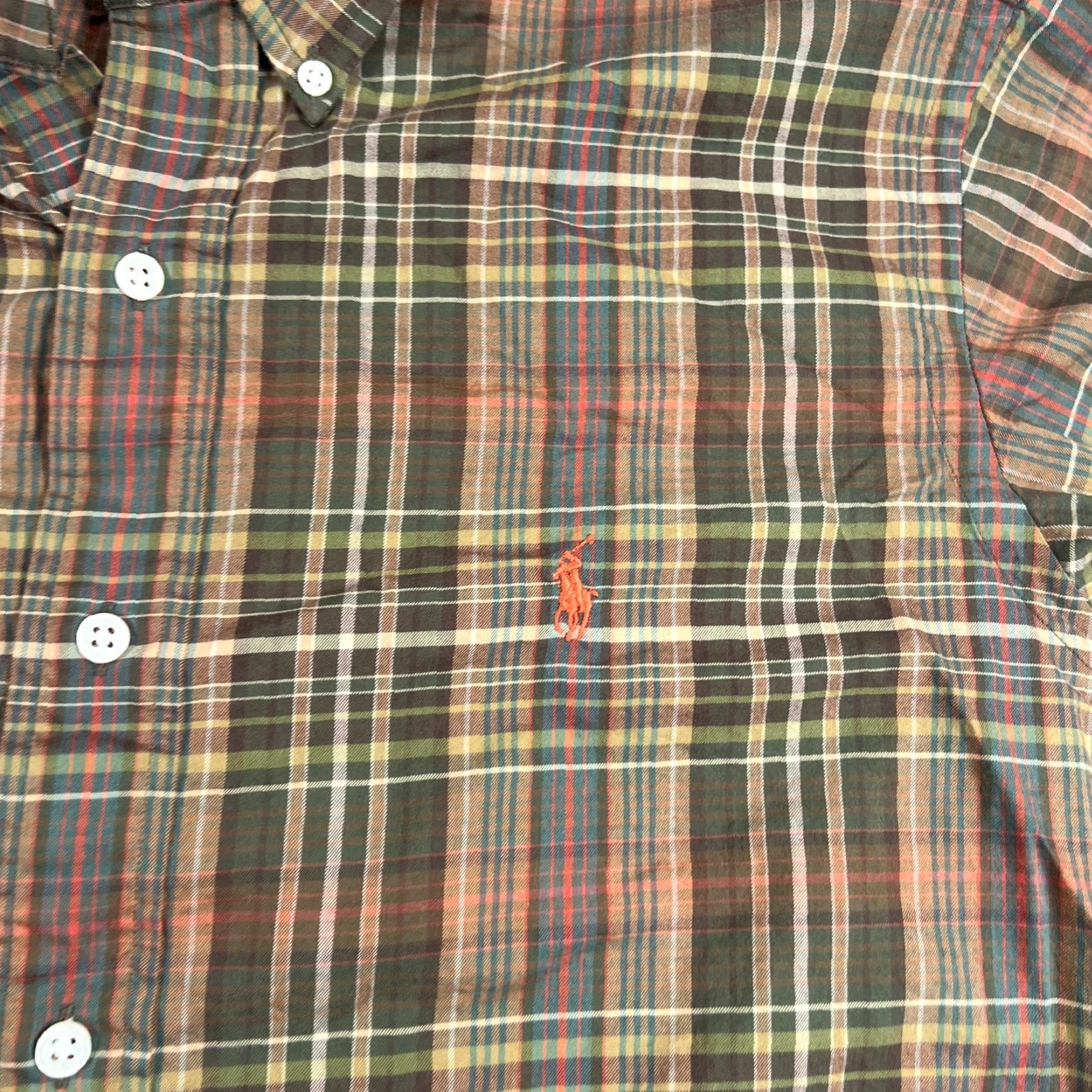 Ralph Lauren VINTAGE Ralph Lauren Mens Button-Up Shirt Size L Long Sleeve Brown Plaid Casual Business Travel Size US L / EU 52-54 / 3 - 3 Thumbnail
