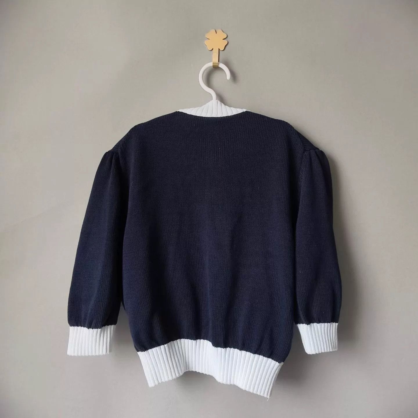 Prada Prada side shield logo Jang Won-Young black knit cardigan Size S / US 4 / IT 40 - 2 Thumbnail