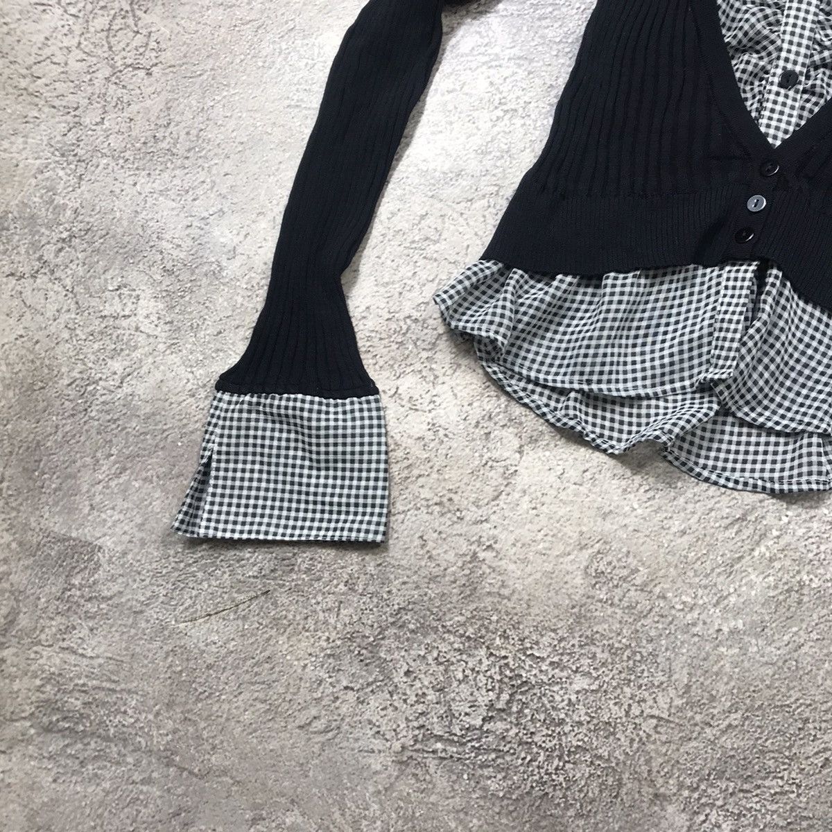 Vintage Vintage Y2K Avant Garde Layered Blouse Peplum Waist Boxy S Size S / US 4 / IT 40 - 4 Thumbnail