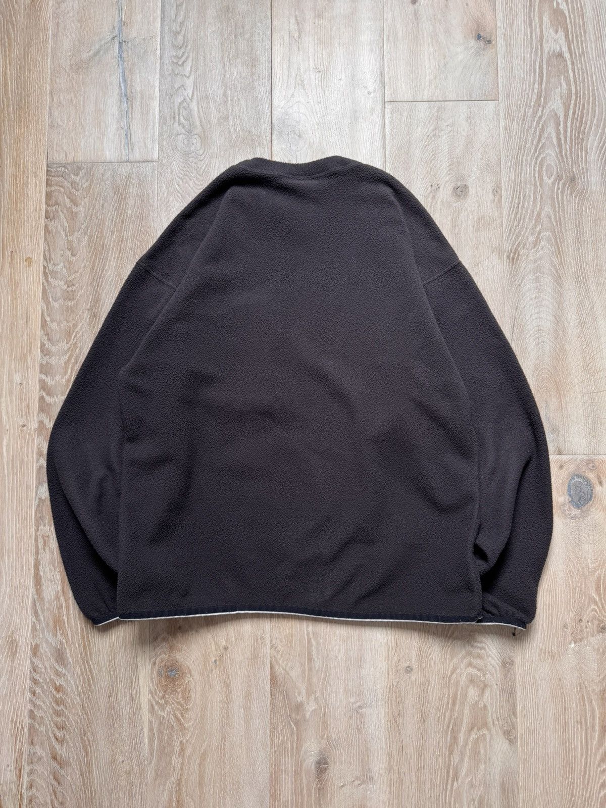 Nike × Vintage Vintage 90s Nike Fleece Teddy Spell Out Crewneck Sweater Size US L / EU 52-54 / 3 - 5 Thumbnail