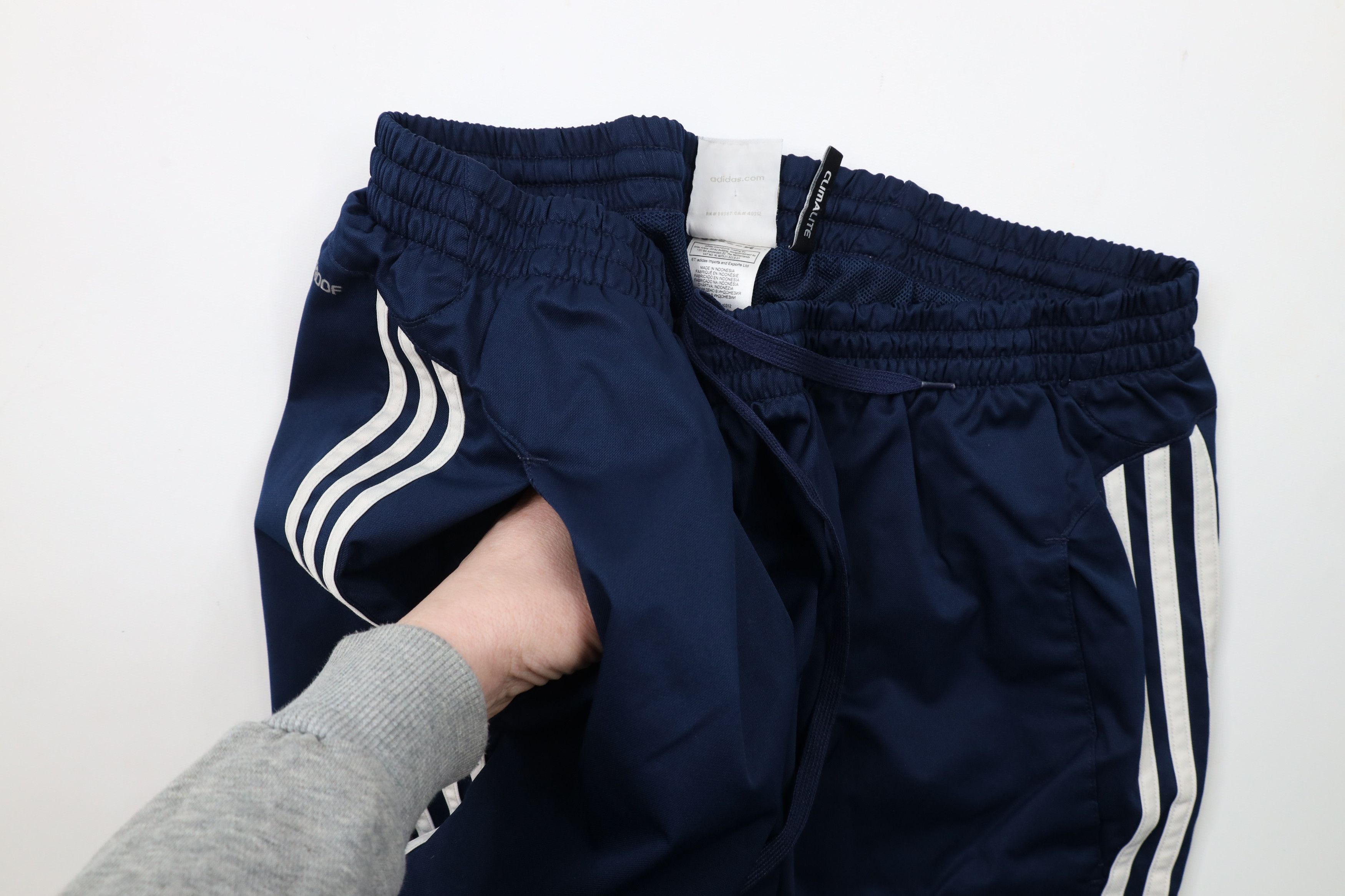 Adidas × Vintage Vintage Y2K Adidas Striped Lined Wide Leg Windbreaker Pants Size US 40 / EU 56 - 10 Thumbnail