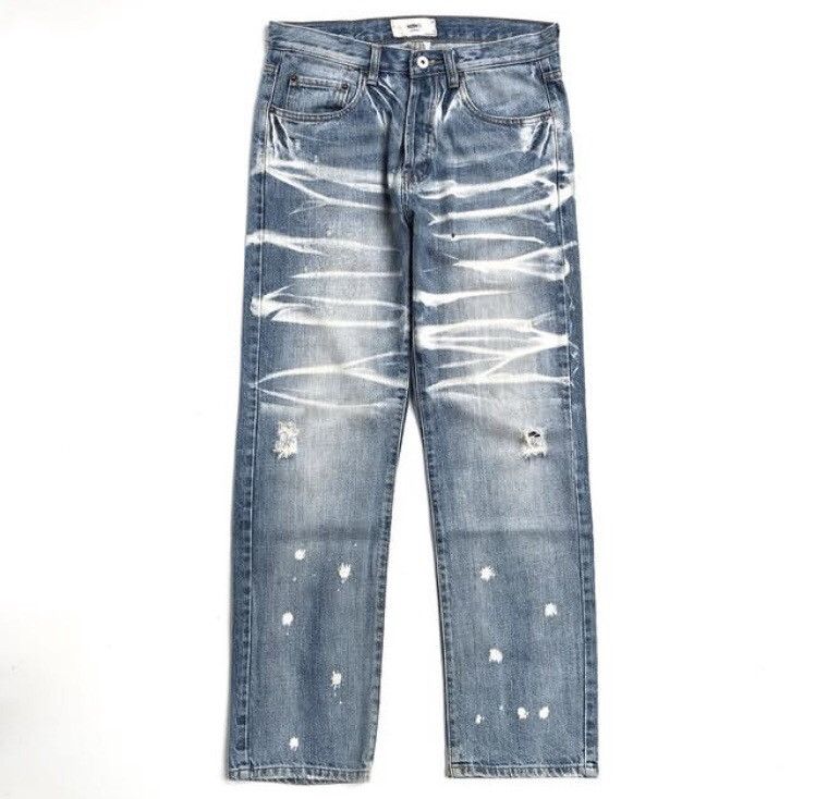 If Six Was Nine × Jean × Le Grande Bleu (L.G.B.) Denim Nero Custom Fadding Distressed Pants Size US 30 / EU 46 - 1 Thumbnail