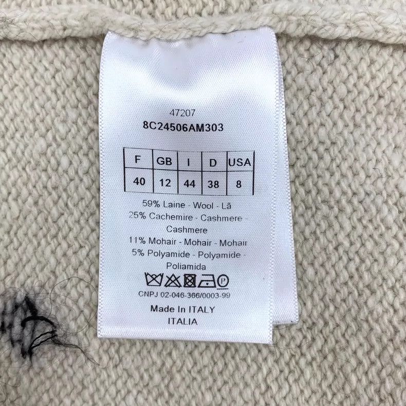 Dior Dior Beige Junma Maple Leaf Inlaid Wool Round Neck Long Sle Size S / US 4 / IT 40 - 6 Thumbnail