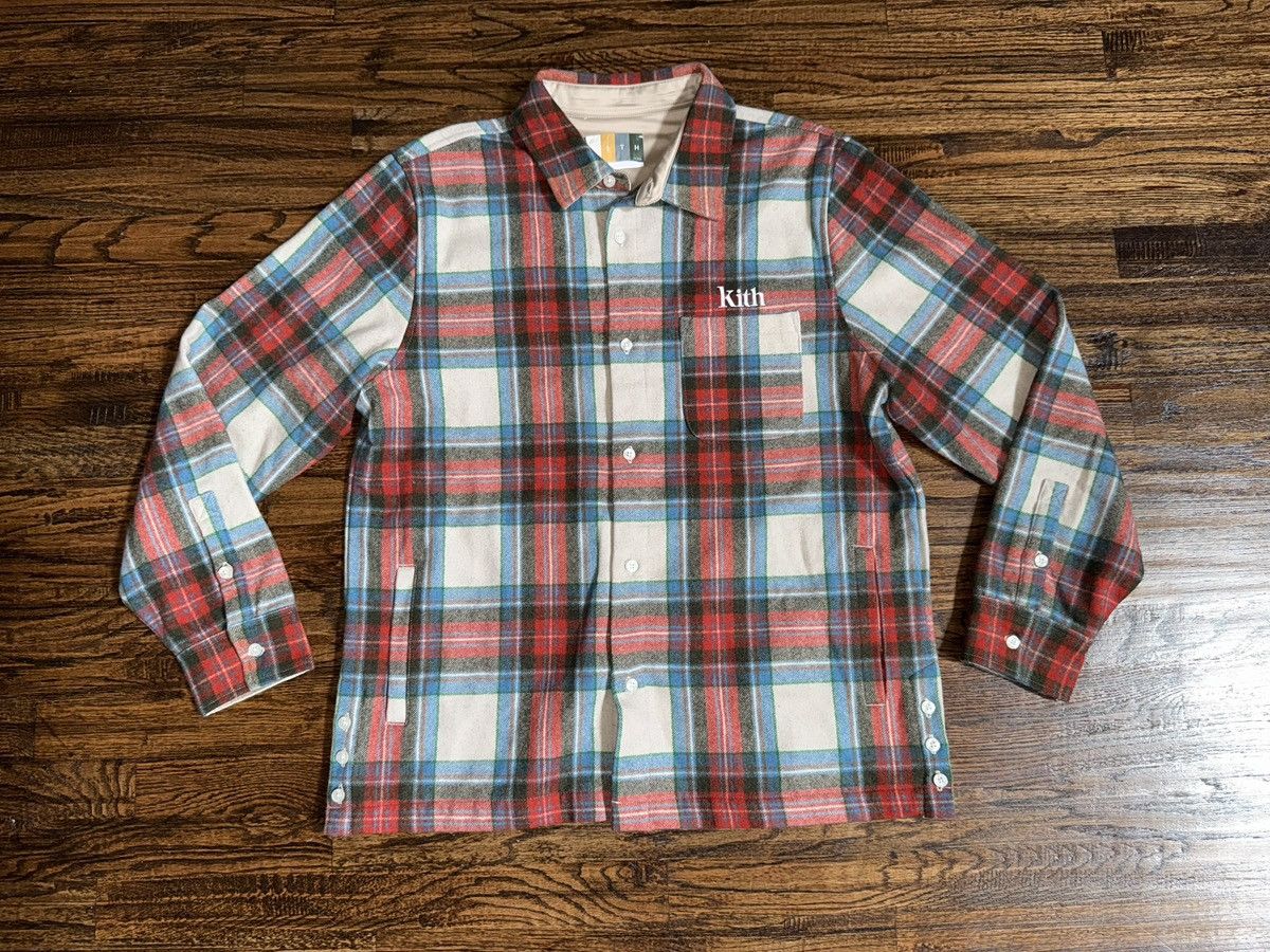 Kith Kith FW24 Plaid Flannel Ginza Shirt “Bergamot” Red/Blue Sz L Size US L / EU 52-54 / 3 - 1 Thumbnail