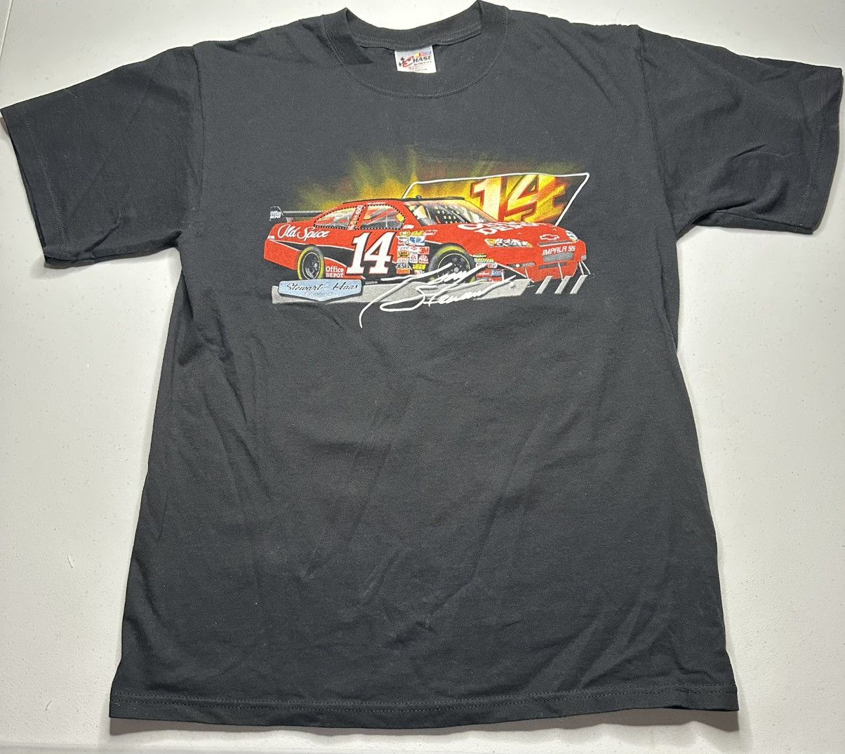 NASCAR Vtg Y2K Tony Stewart Nascar Racing T-shirt Size US M / EU 48-50 / 2 - 2 Thumbnail