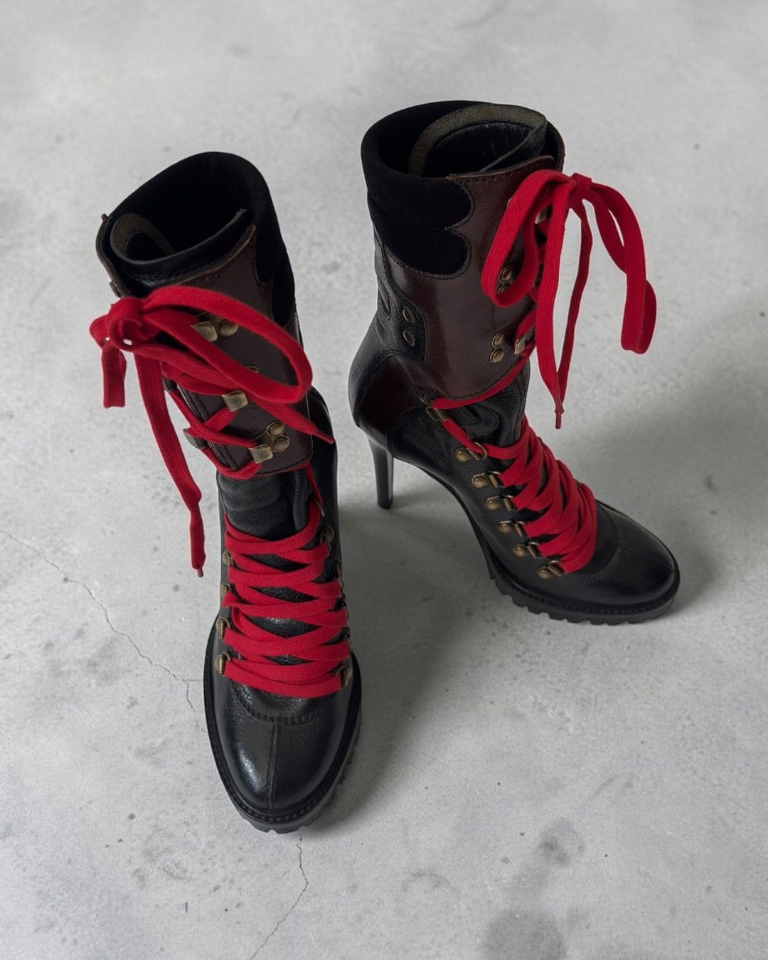 Dolce & Gabbana Dolce & Gabbana Stiletto Hiker Boots - Size 36 Size US 5 / IT 35 - 7 Thumbnail