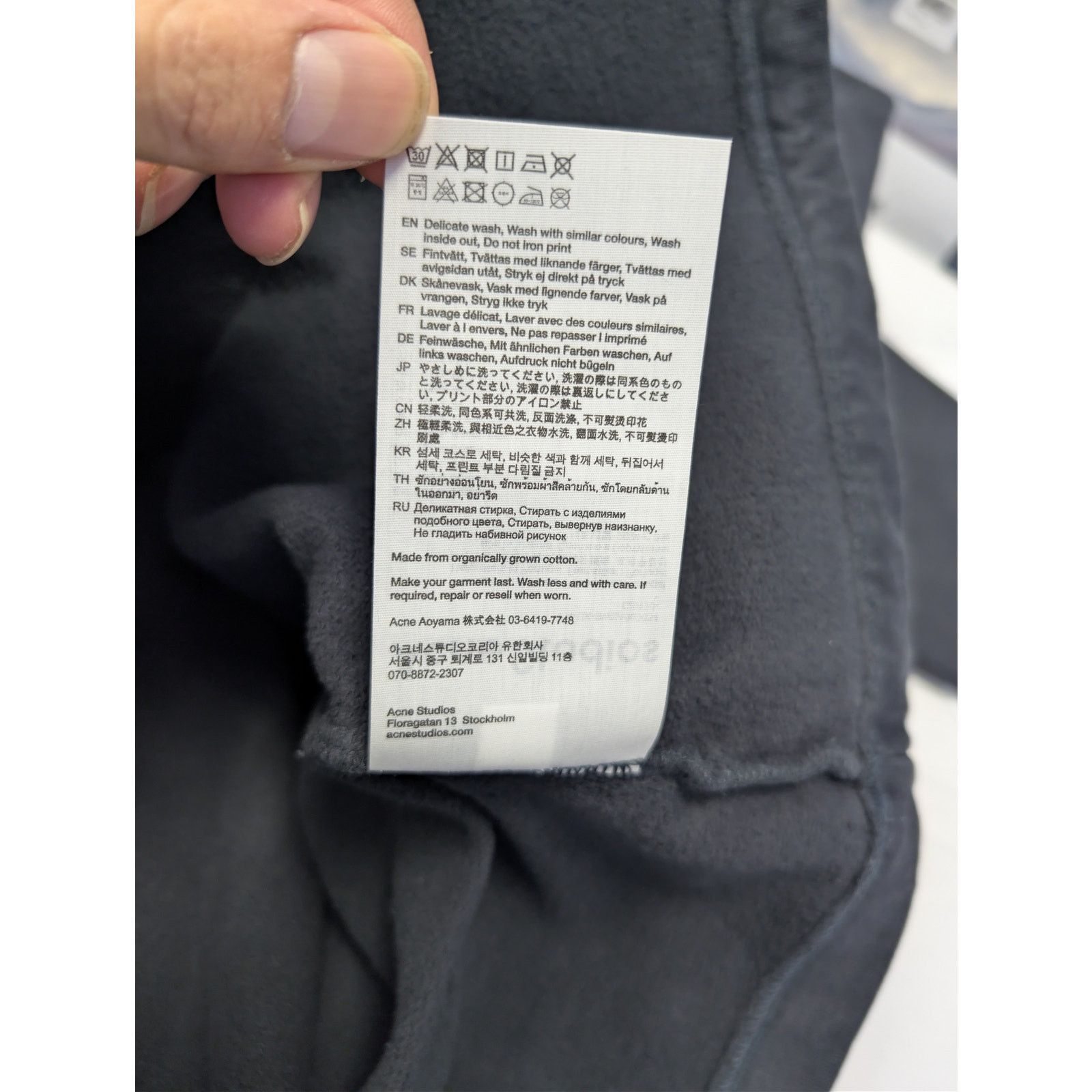 Acne Studios o1rshd1 Logo-Print Cotton Hoodie in Black Size US M / EU 48-50 / 2 - 18 Thumbnail
