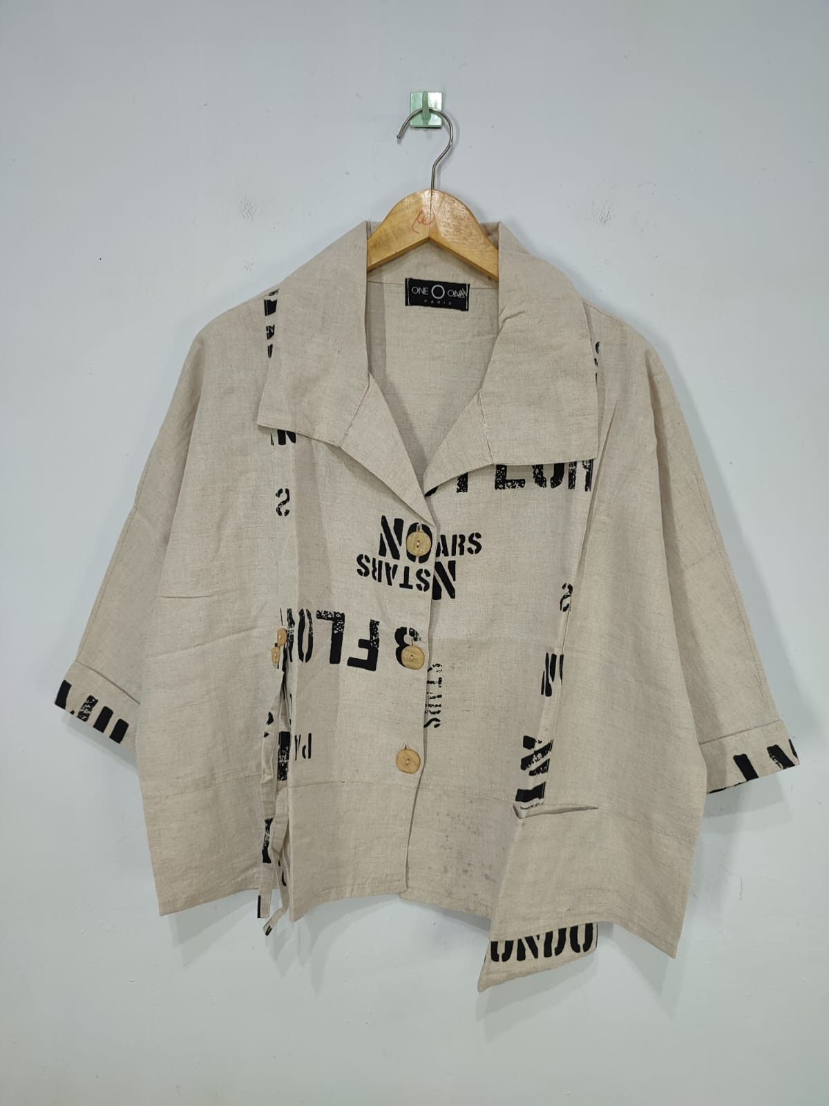 💥One O One Paris Linen Cropped Shirt