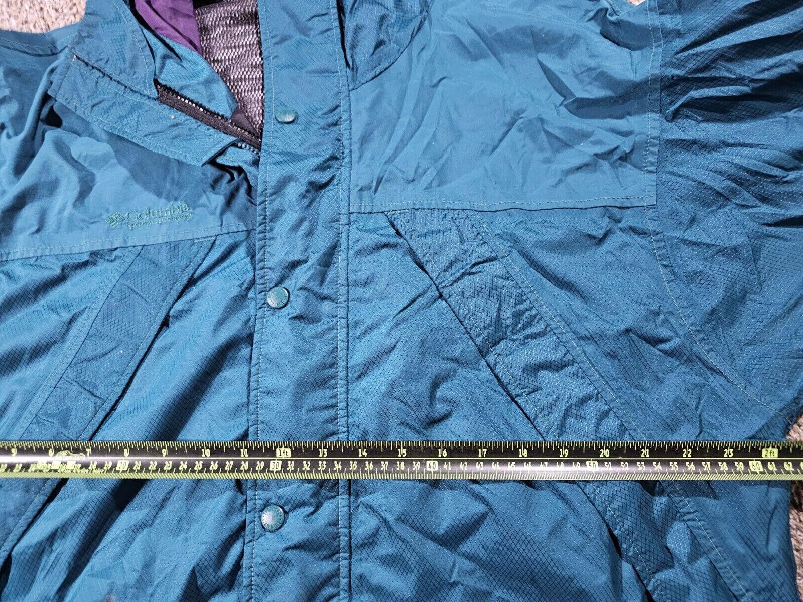 Columbia COLUMBIA Hooded Rain Jacket Men's M Packable Omni-Tech Size US M / EU 48-50 / 2 - 6 Thumbnail