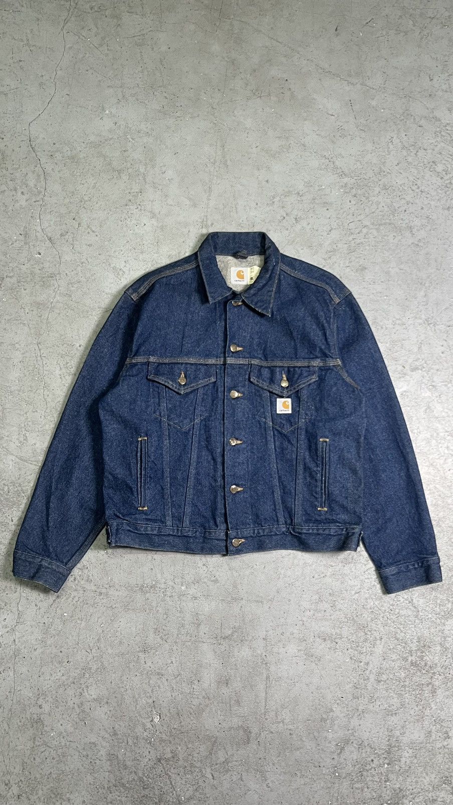 Carhartt × Vintage Vintage 1993 Carhartt Denim Jacket Size US L / EU 52-54 / 3 - 1 Thumbnail
