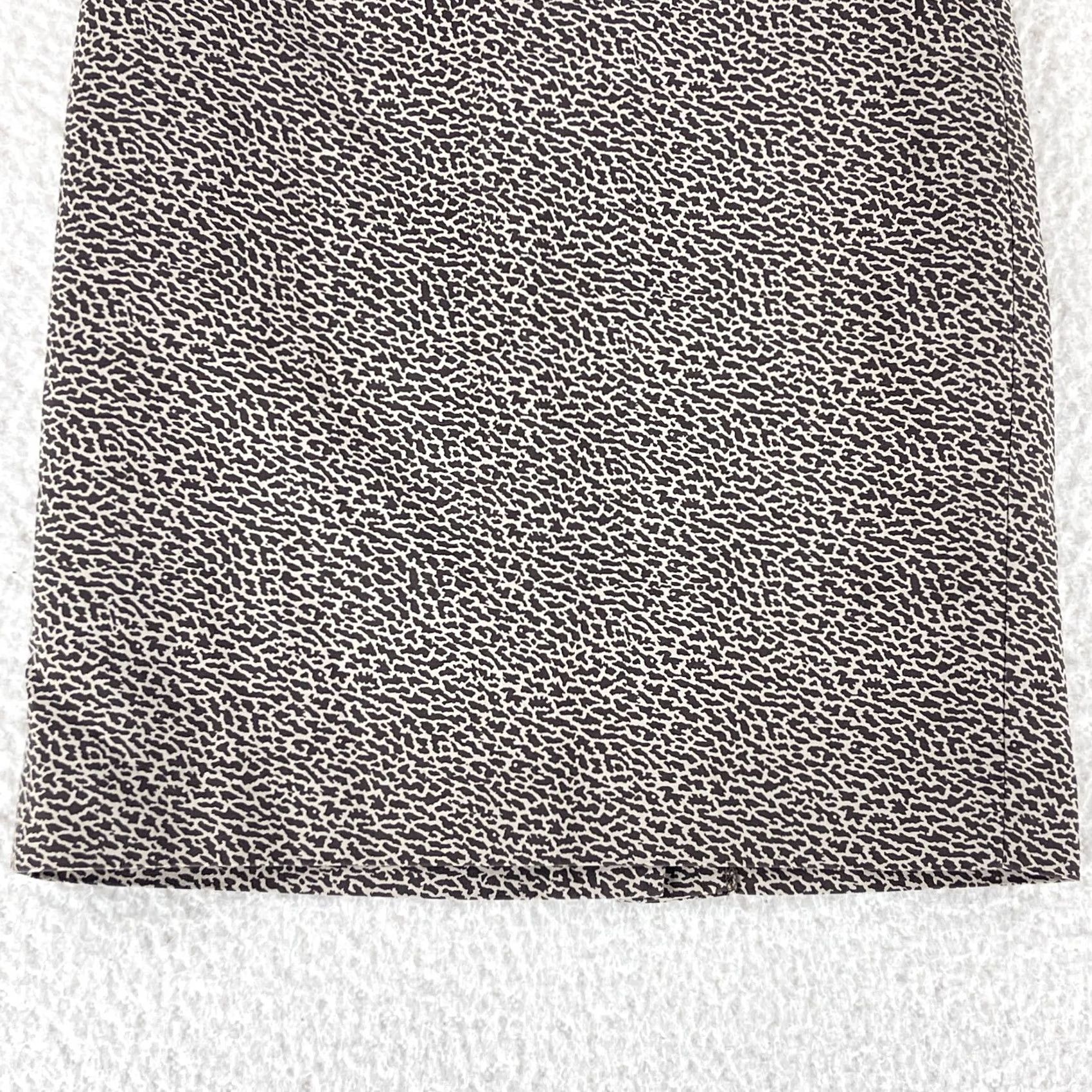 Loft LOFT Animal Print A-Line Skirt Womens 0P Silk Cotton Acetate Short Zip Up Brown Leopard Suede? Size 25" / US 0 / IT 36 - 3 Thumbnail