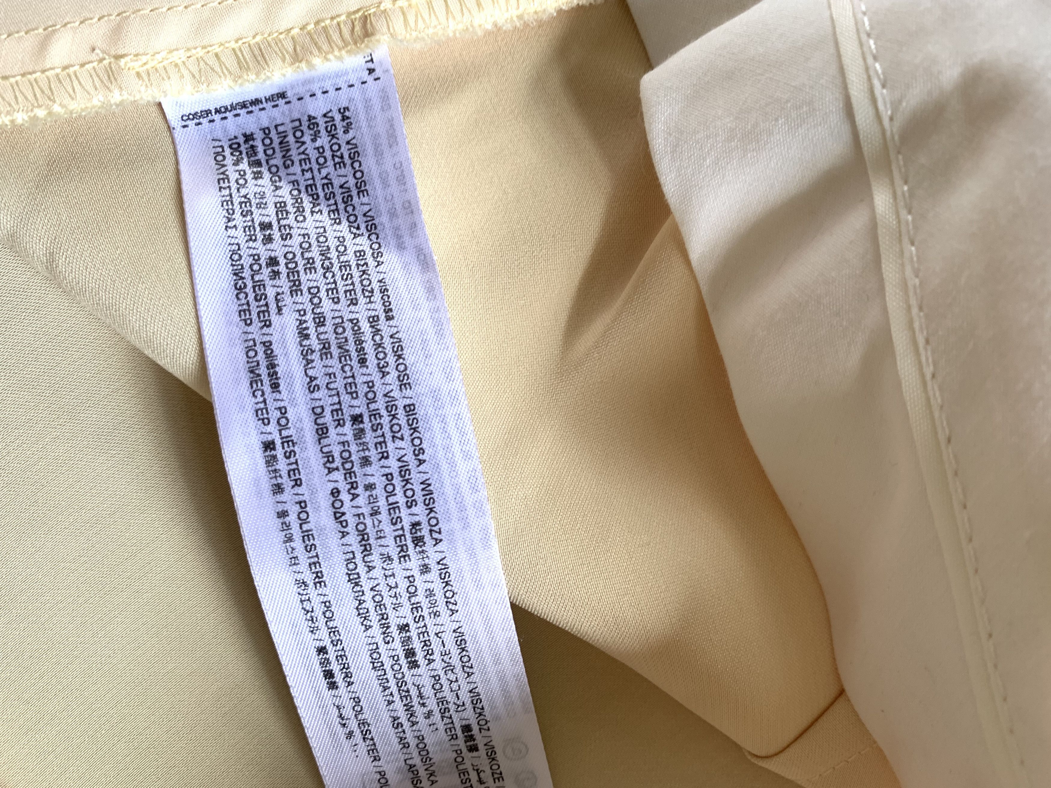 Mango Women’s Mango Beige Satin Wide Leg Trousers Size 32" / US 10 / IT 46 - 8 Thumbnail